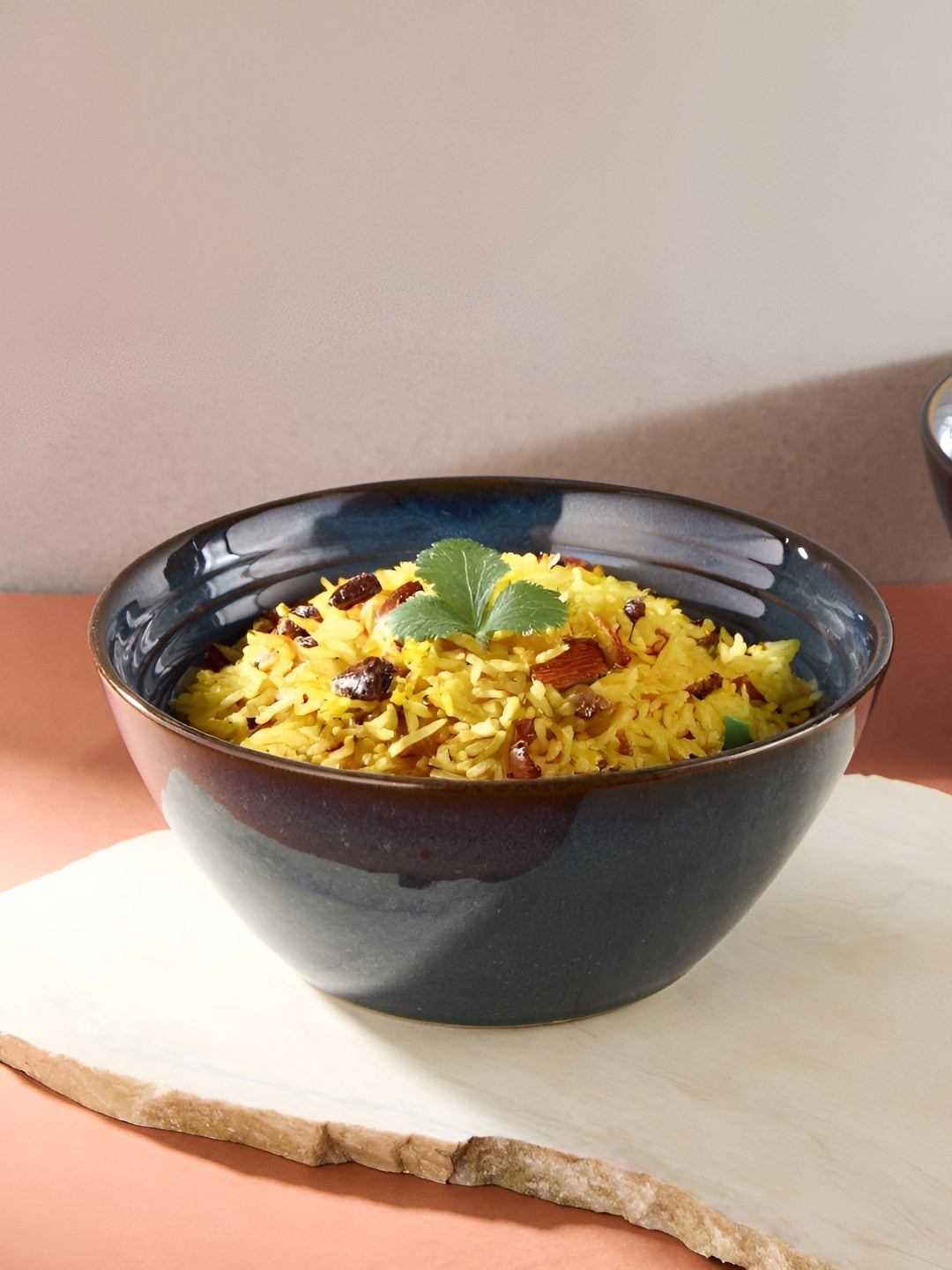 Fabindia Blue 2024 1 Pieces Ceramic Serving Bowl