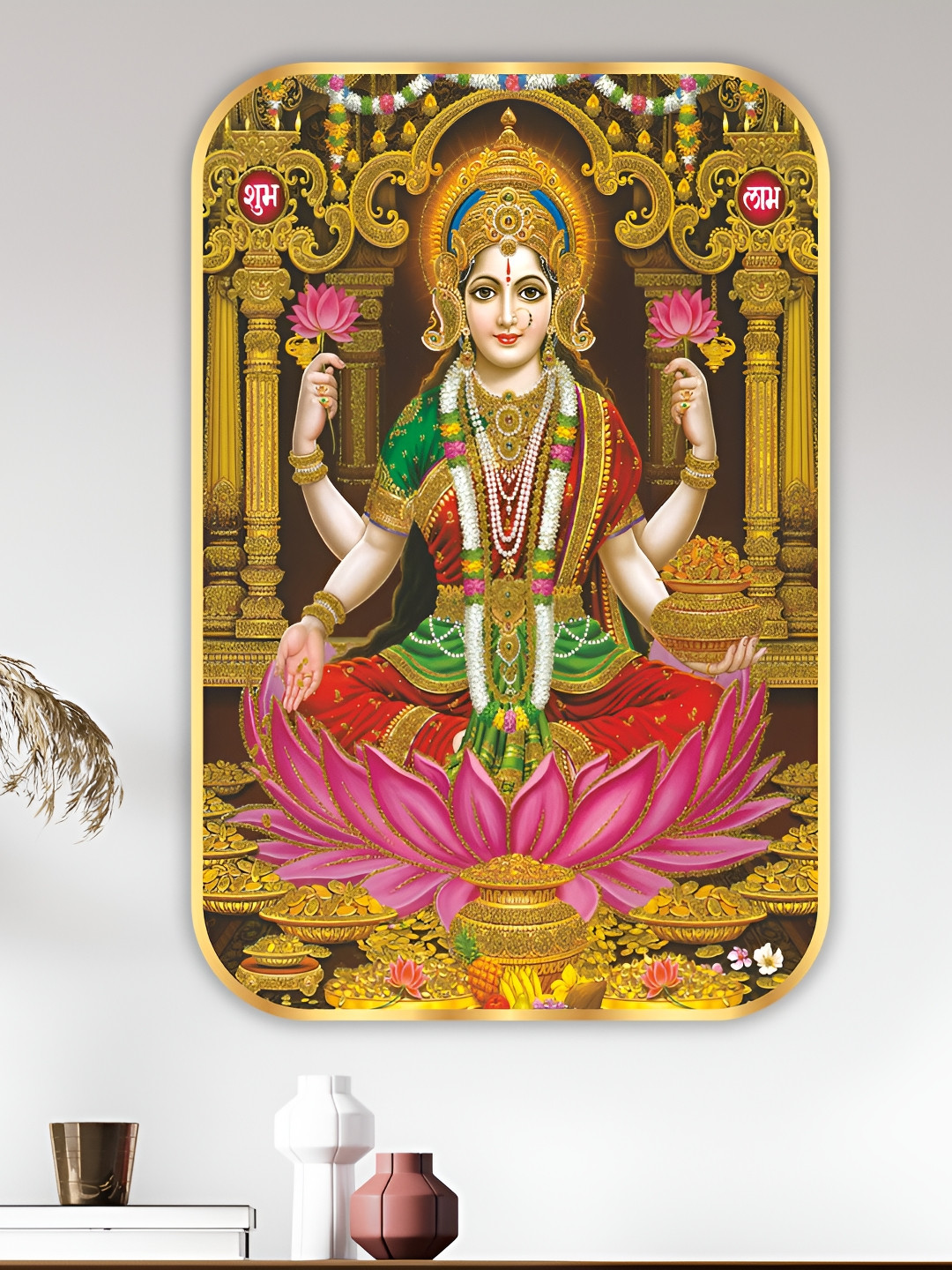SAF Laxmi ji Canvas Wall Rectangle Paintings Wall Art