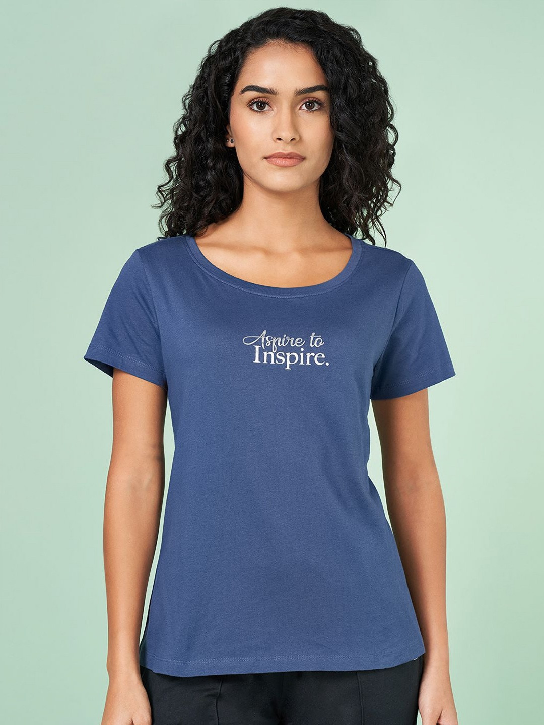 Ajile by Pantaloons Women Typography Extended Sleeves T-shirt