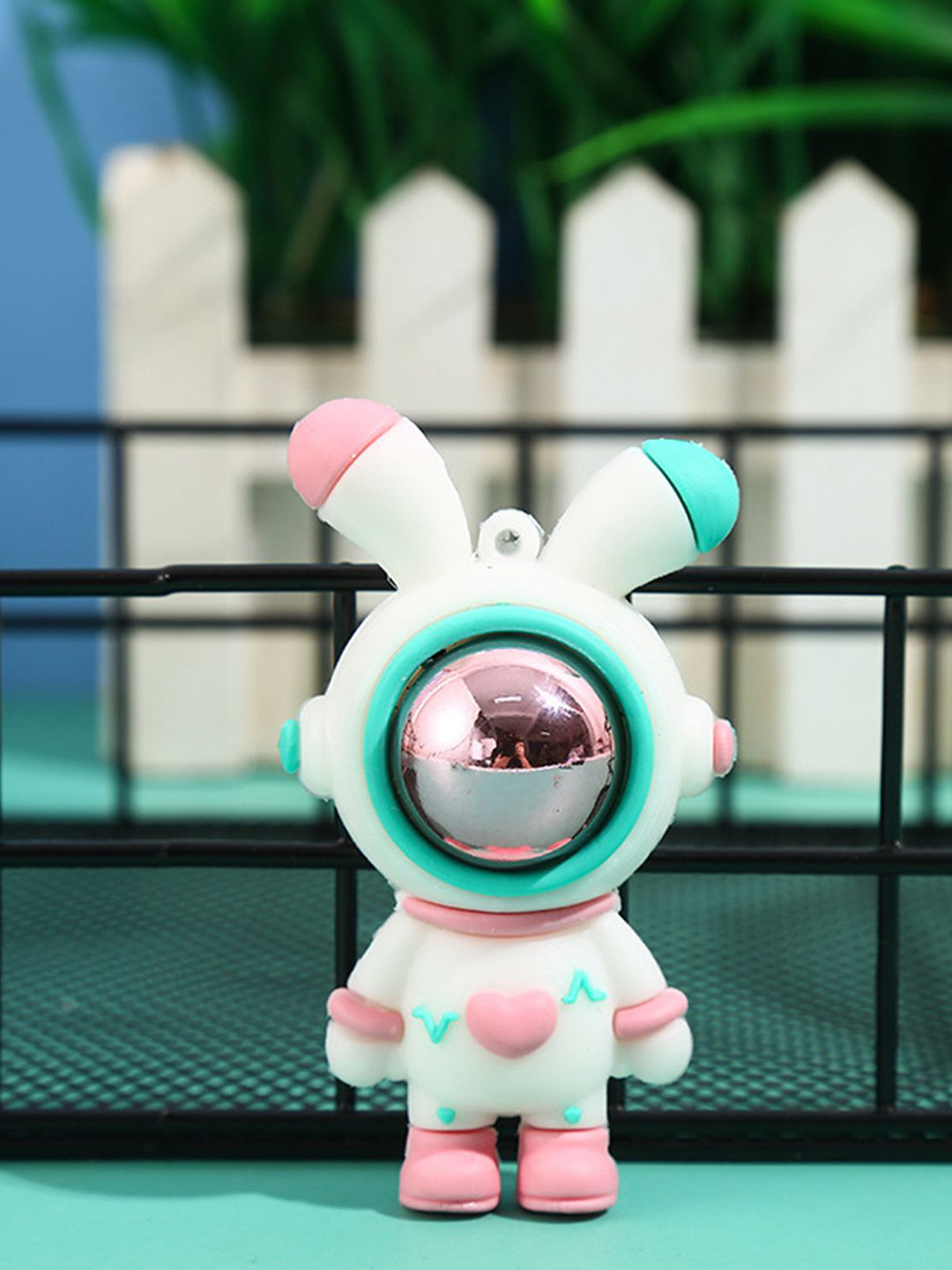 Flenzy Cute 3D Rabbit Keychain With Silicone Belt