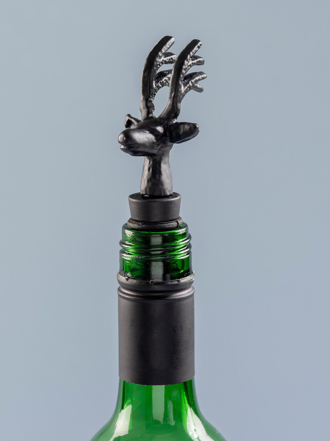 nestroots Matte Black Deer Bottle Stoper