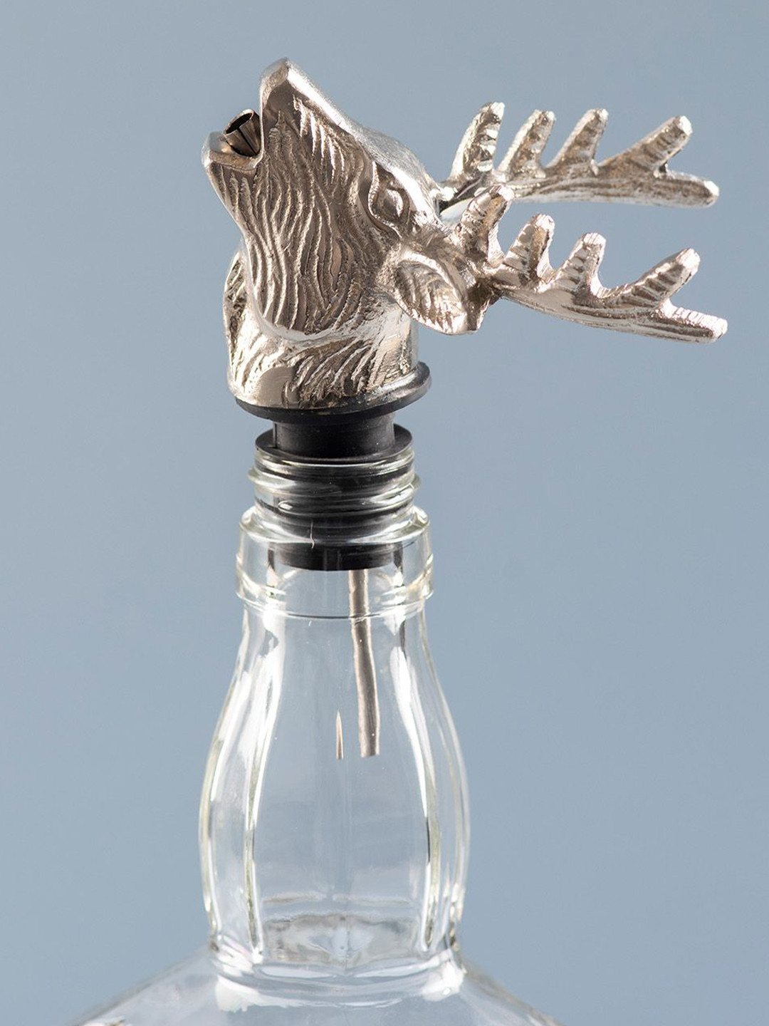 nestroots Textured Stainless Steel Rein Deer Bottle Pourer