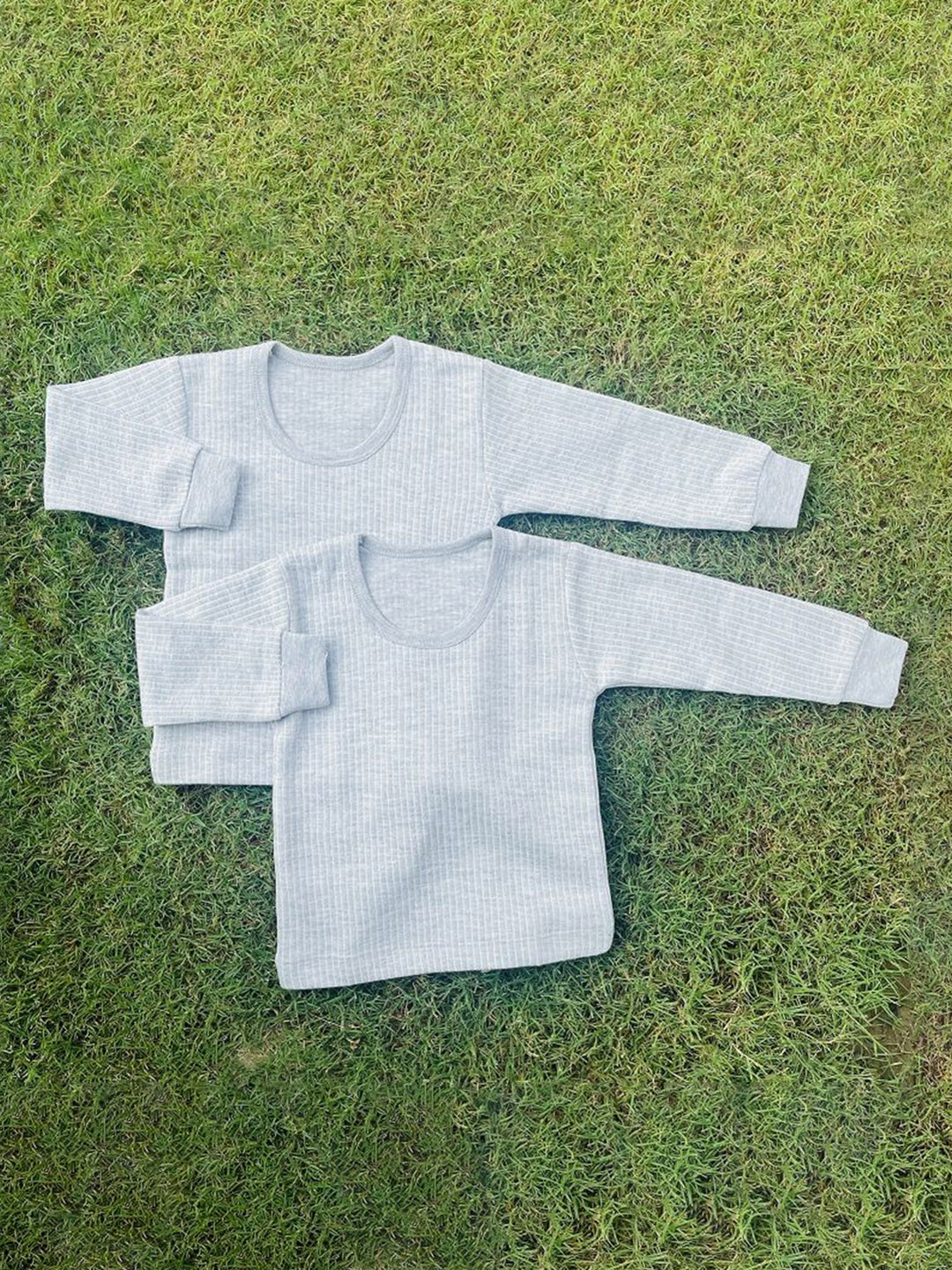 BAESD Kids Pack Of 2 Ribbed Cotton Long Sleeve Thermal Tops