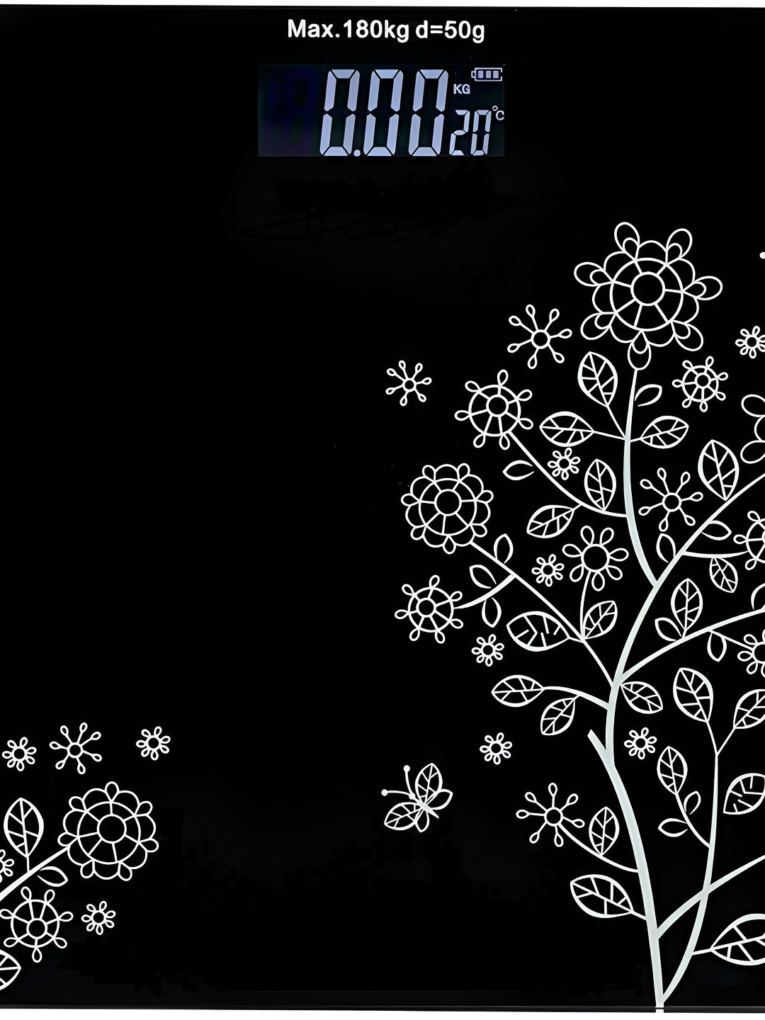 BELENZO Black Patterned Digital Weighing Scale