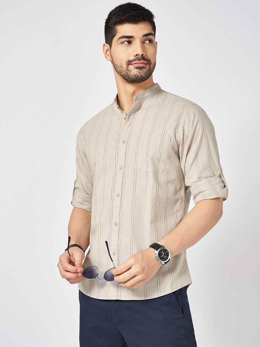 BYFORD by Pantaloons Men Slim Fit Opaque Casual Shirt