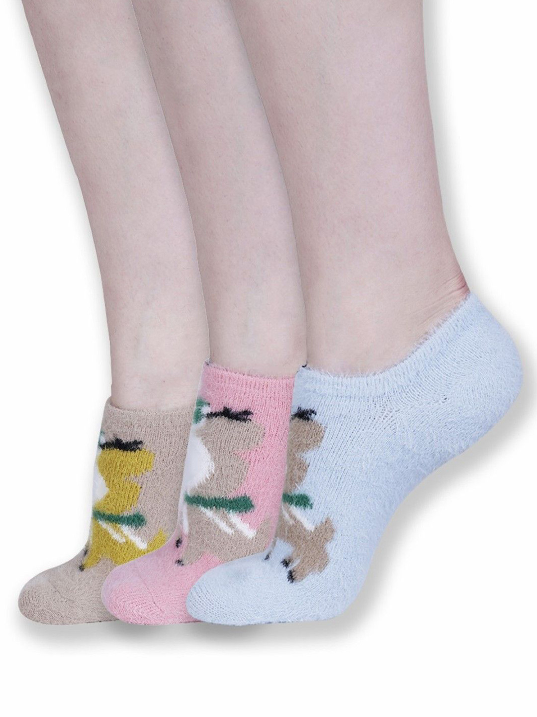 Dollar Women Pack Of 3 Patterned Shoe Liner Socks