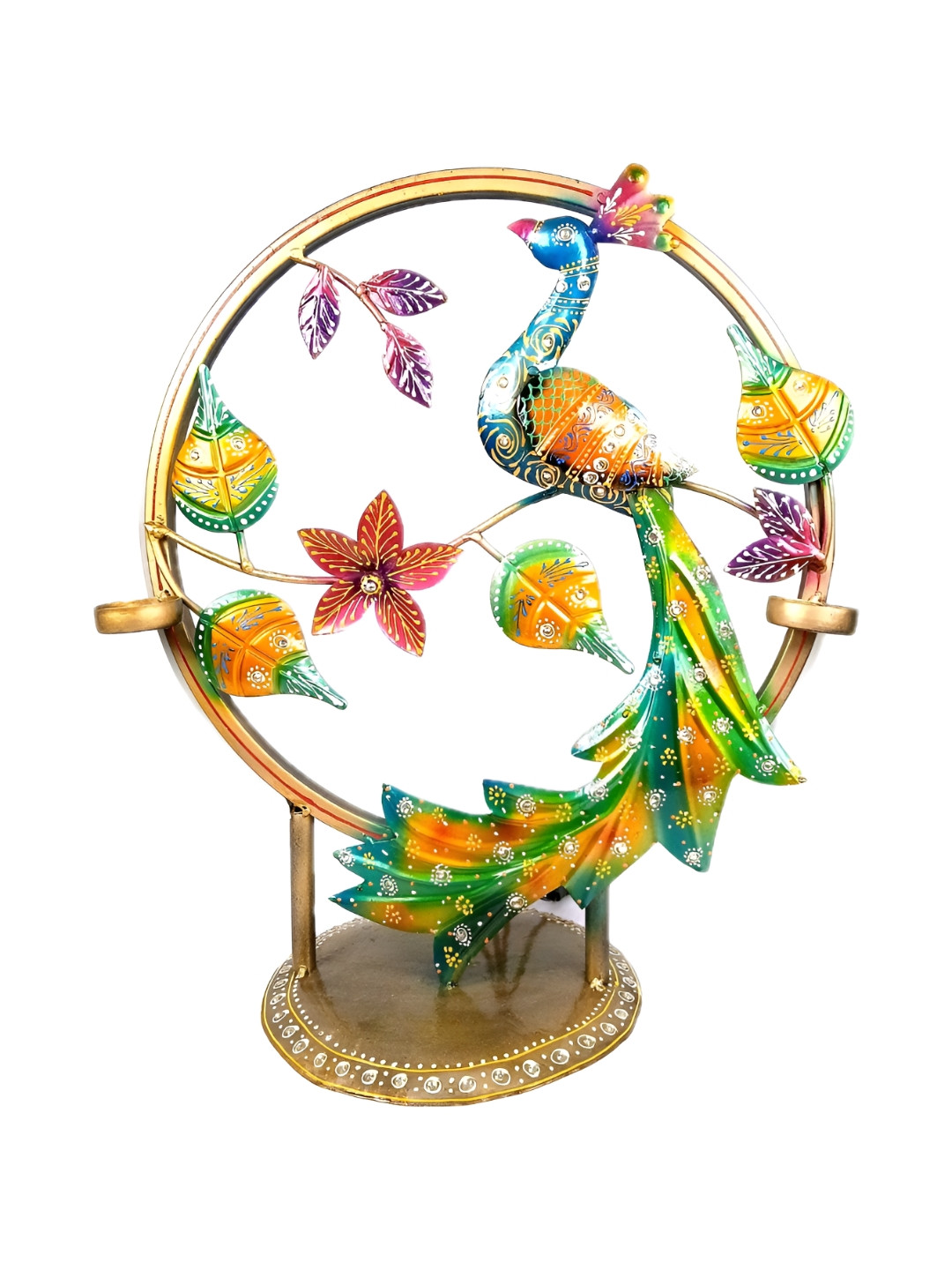 apka mart Gold-Toned Textured Iron Spherical Table Lamp