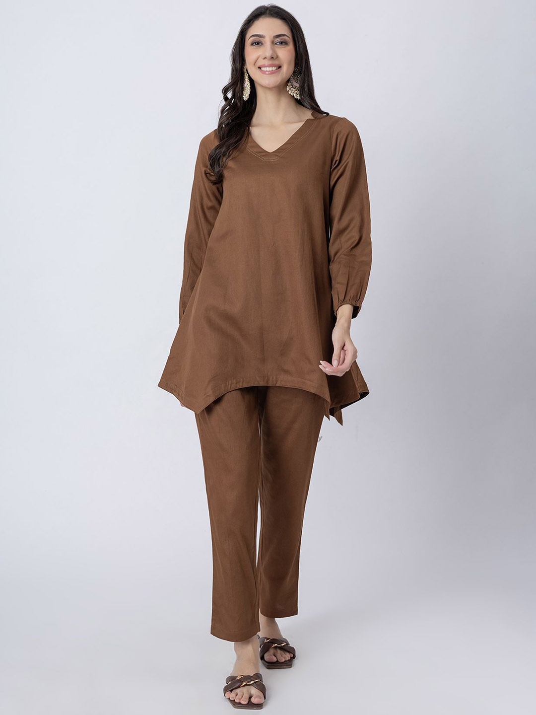 Moomaya Women Regular Pure Cotton Kurti With Trousers - Kurta Sets for Women 31610263 | Myntra