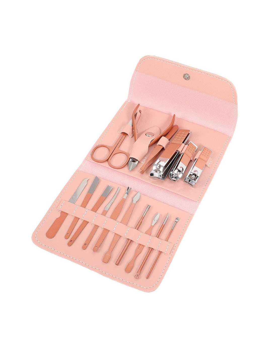 MATRA Set of 16 Pedicure Ear Care Tools Portable Nail Grooming Kit With Travel Pouch- 200g