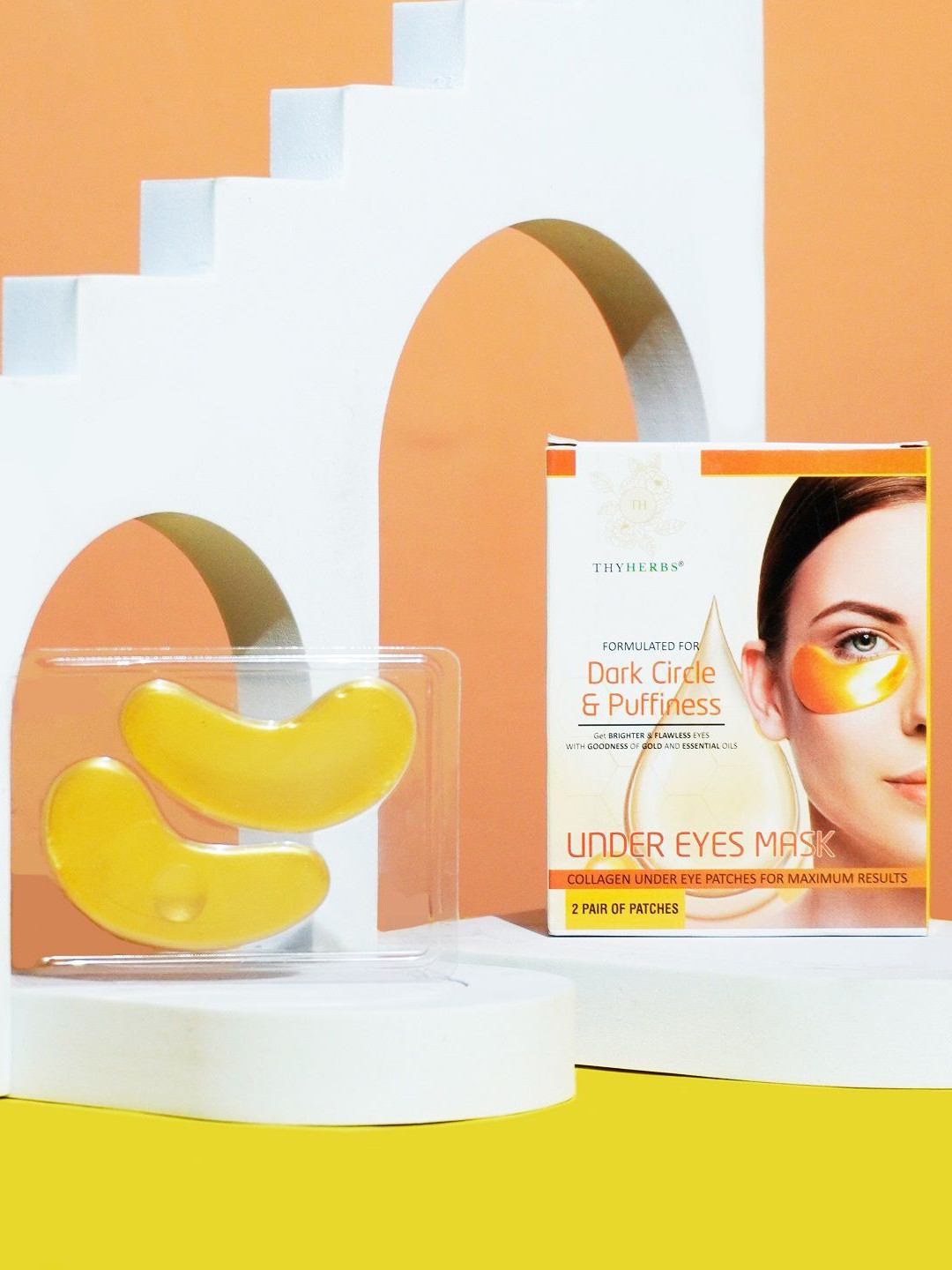 Thyherbs Collagen Boast 24K Gold Under Eye Mask - 2 Pairs