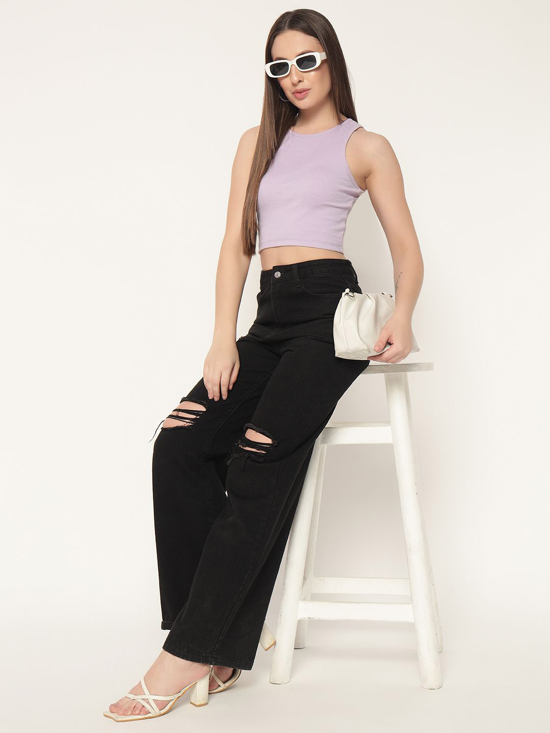 LE BOURGEOIS Cotton Crop Top