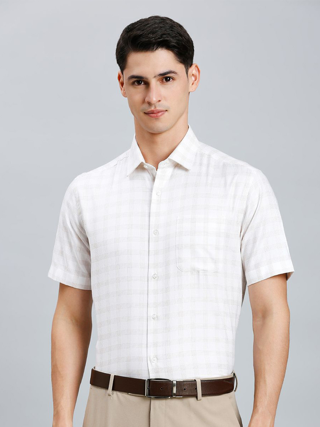 Reid & Taylor Men Comfort Opaque Checked Formal Shirt