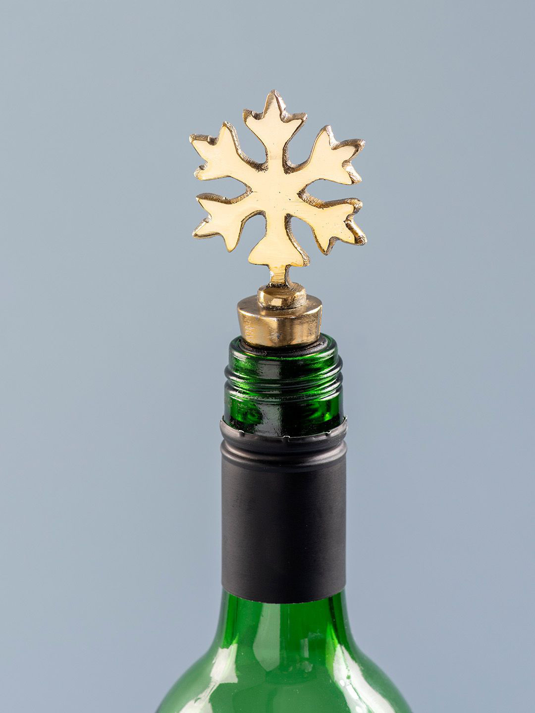 Nestroots Yellow Snowflake Cocktail Mocktail Bottle Stopper