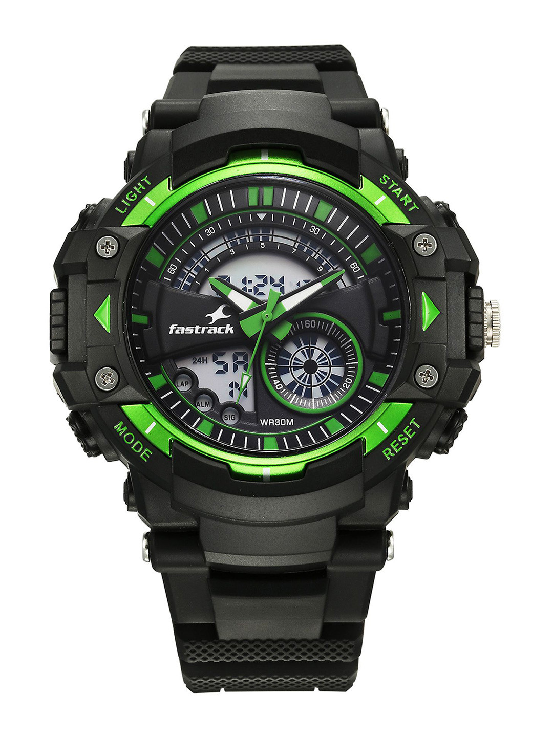 Fastrack Unisex Dial & Bracelet Style Straps Digital Watch 38097PP03W