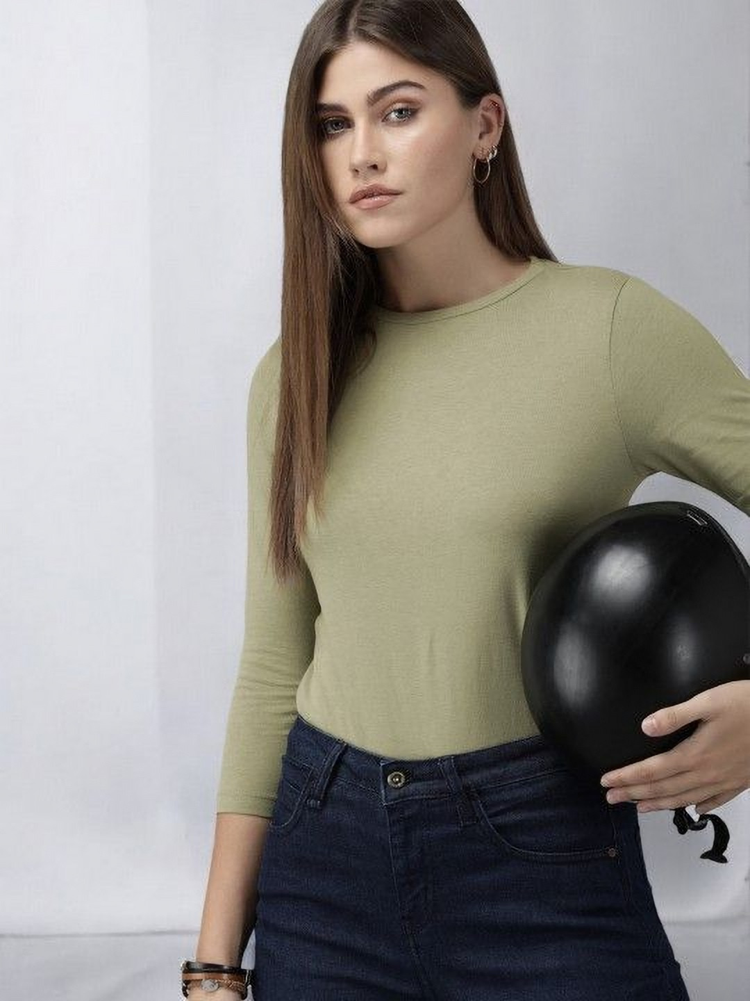 GUTI Women Pure Cotton Cut Outs T-shirt