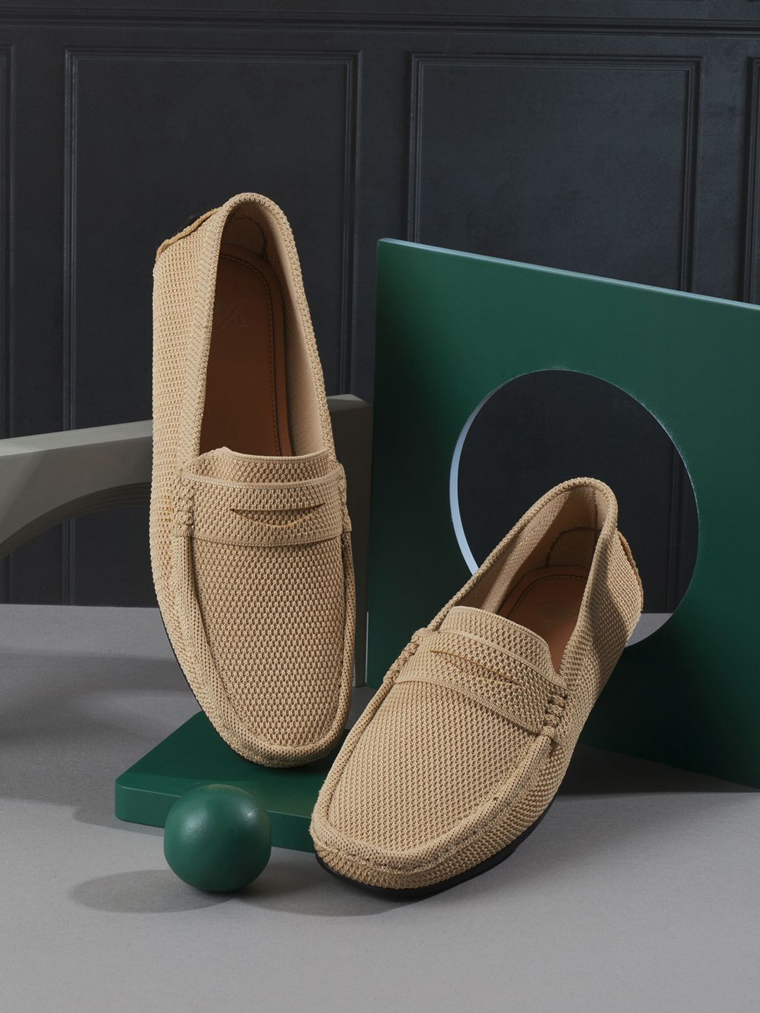 ID Men Men Suede Square Toe Slip-On Loafers