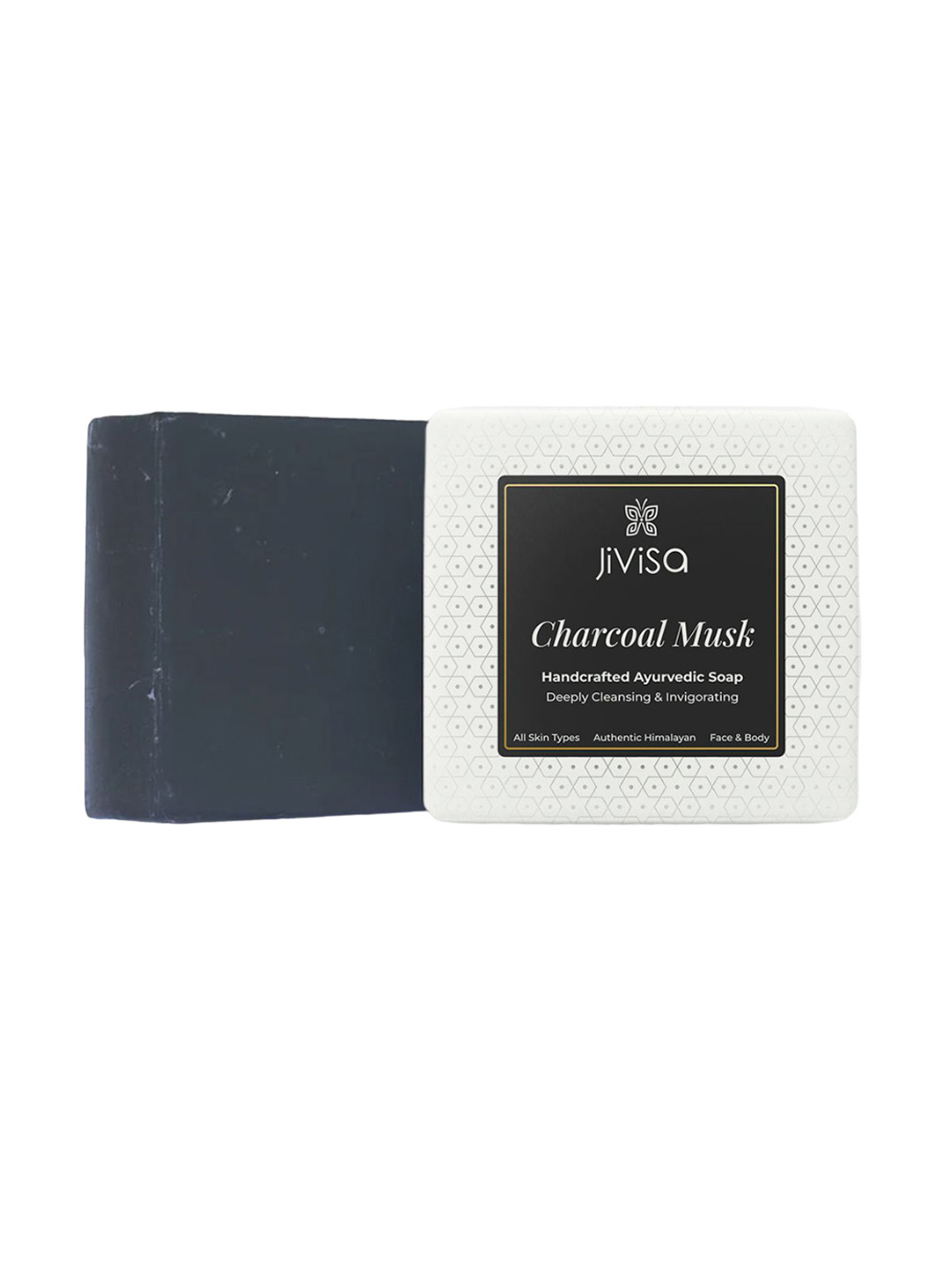 JiViSa Charcoal Musk Ayurvedic Soap For Deep Cleansing - 100 g
