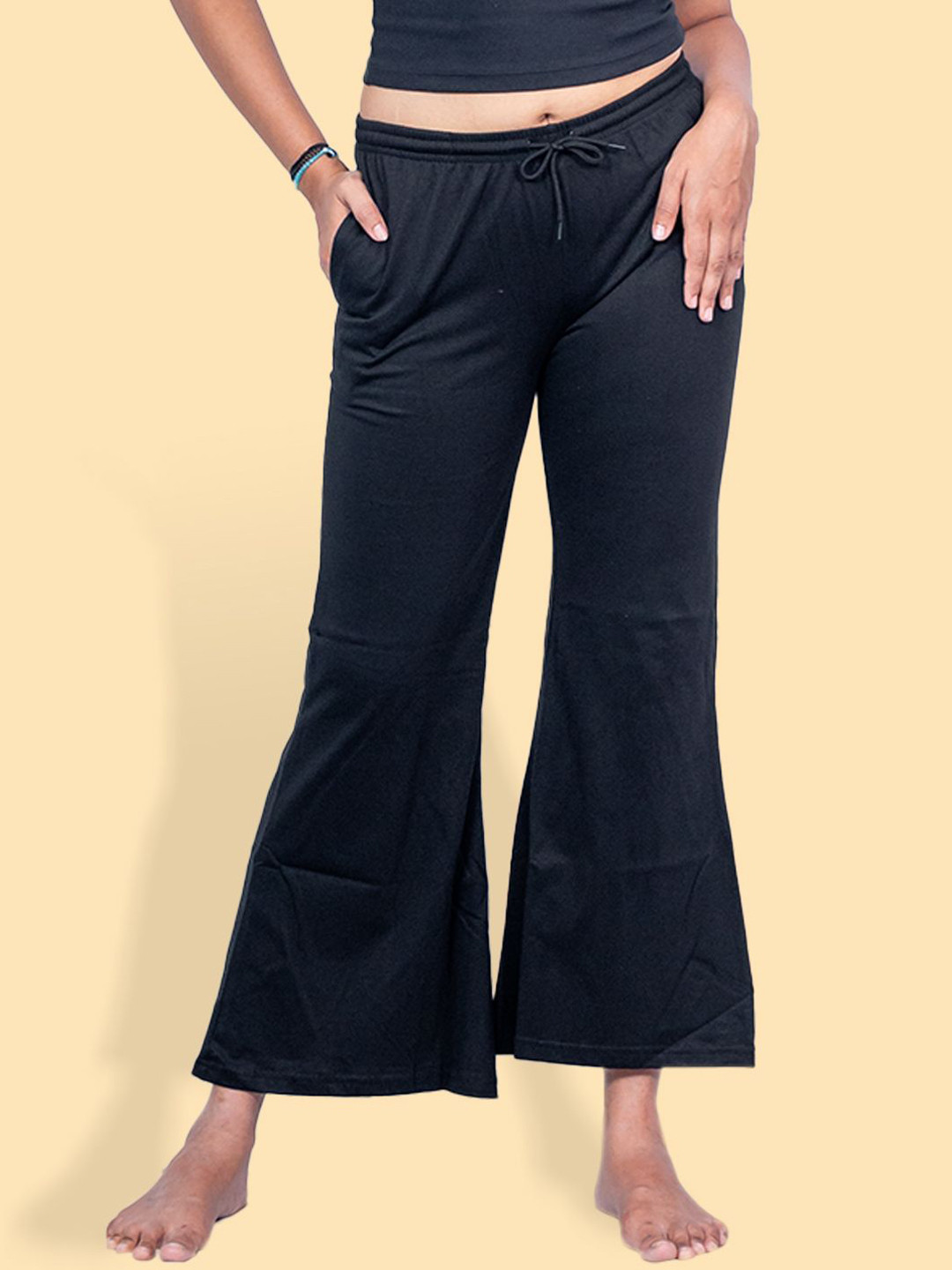 Kryptic Women Pure Cotton Bootcut Flared Lounge Pant