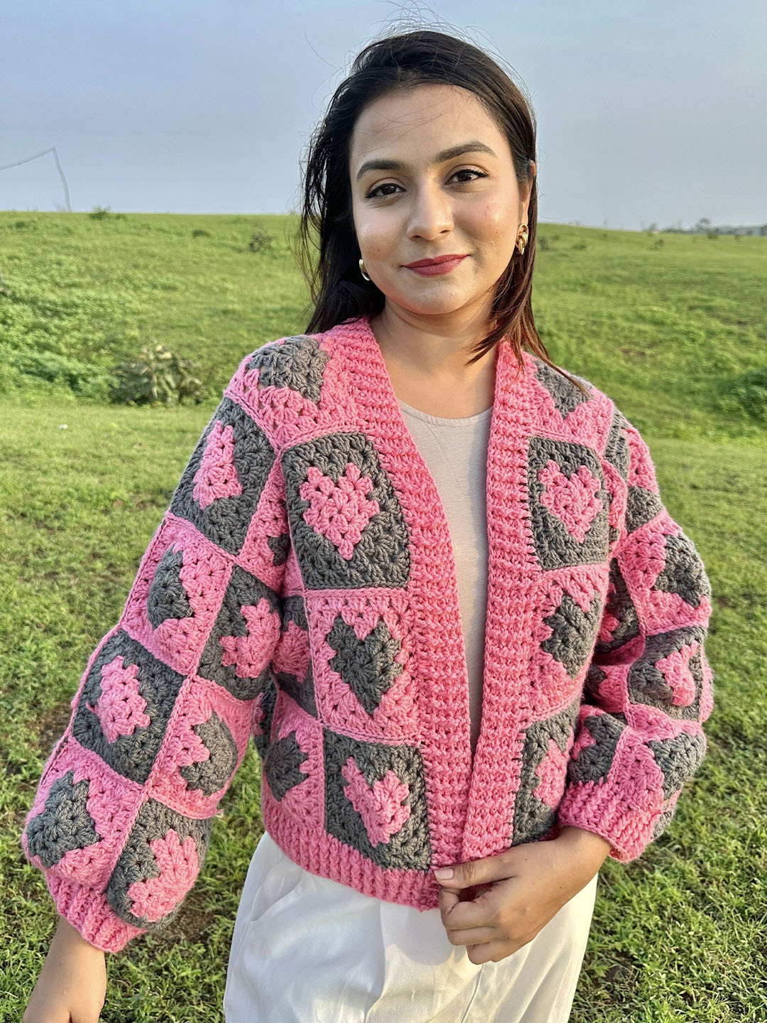 Sugercandy Women Shawl Collar Long Sleeves Woollen Cardigan