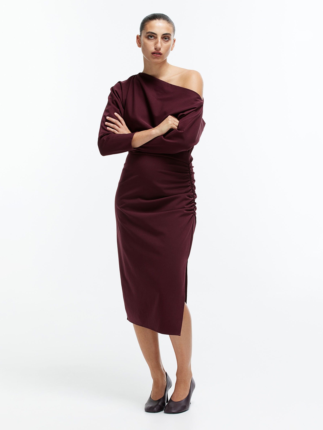 H&M Draped One Shoulder Dress - Dresses for Women 31604815 | Myntra