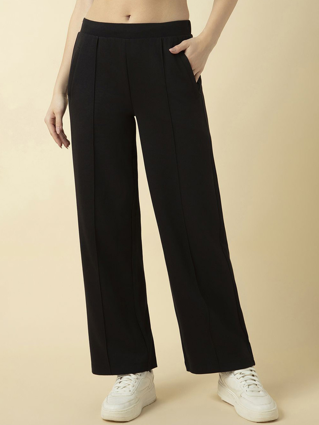 Van Heusen Athleisure Women Functional Pocket Wide Leg Pleated Pant