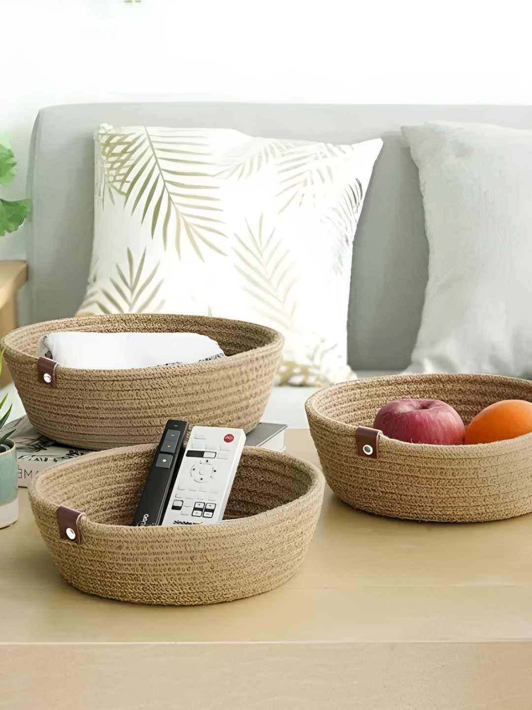 The Gharnish Brown Set of 3 Crack Resistant Multi-Utility Organisers