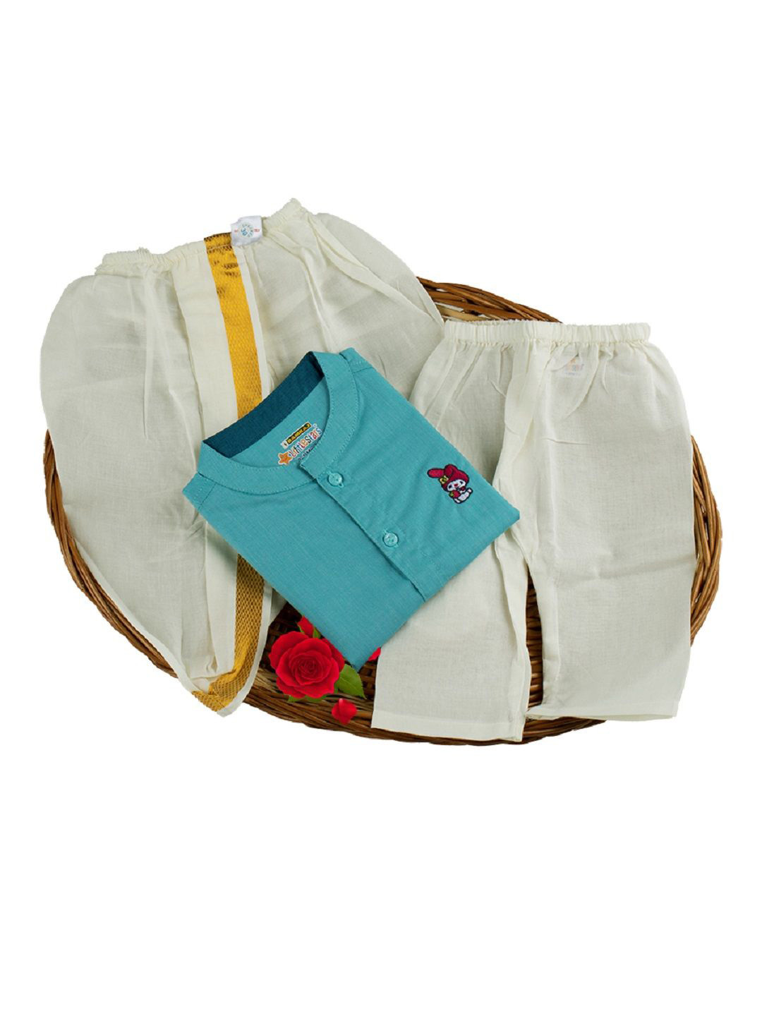 Ramraj Newborn Baby Traditional shirt, dhoti pant and Pyjama