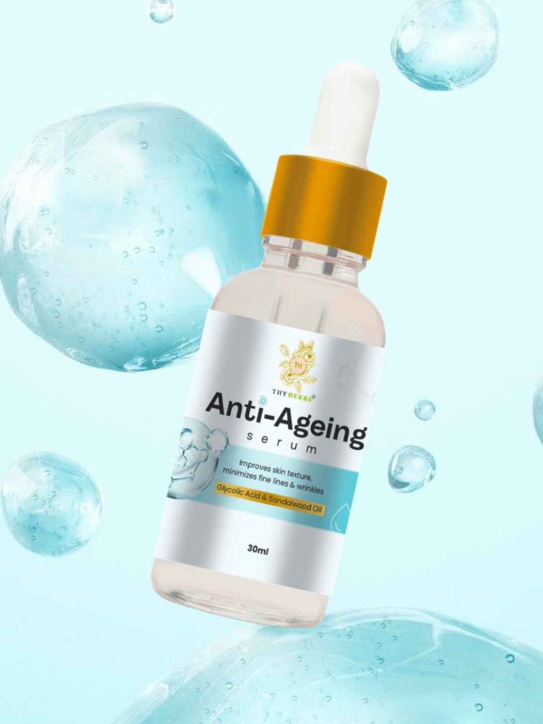 Thyherbs Anti Aging Serum With Glycolic Acid - 30 ml