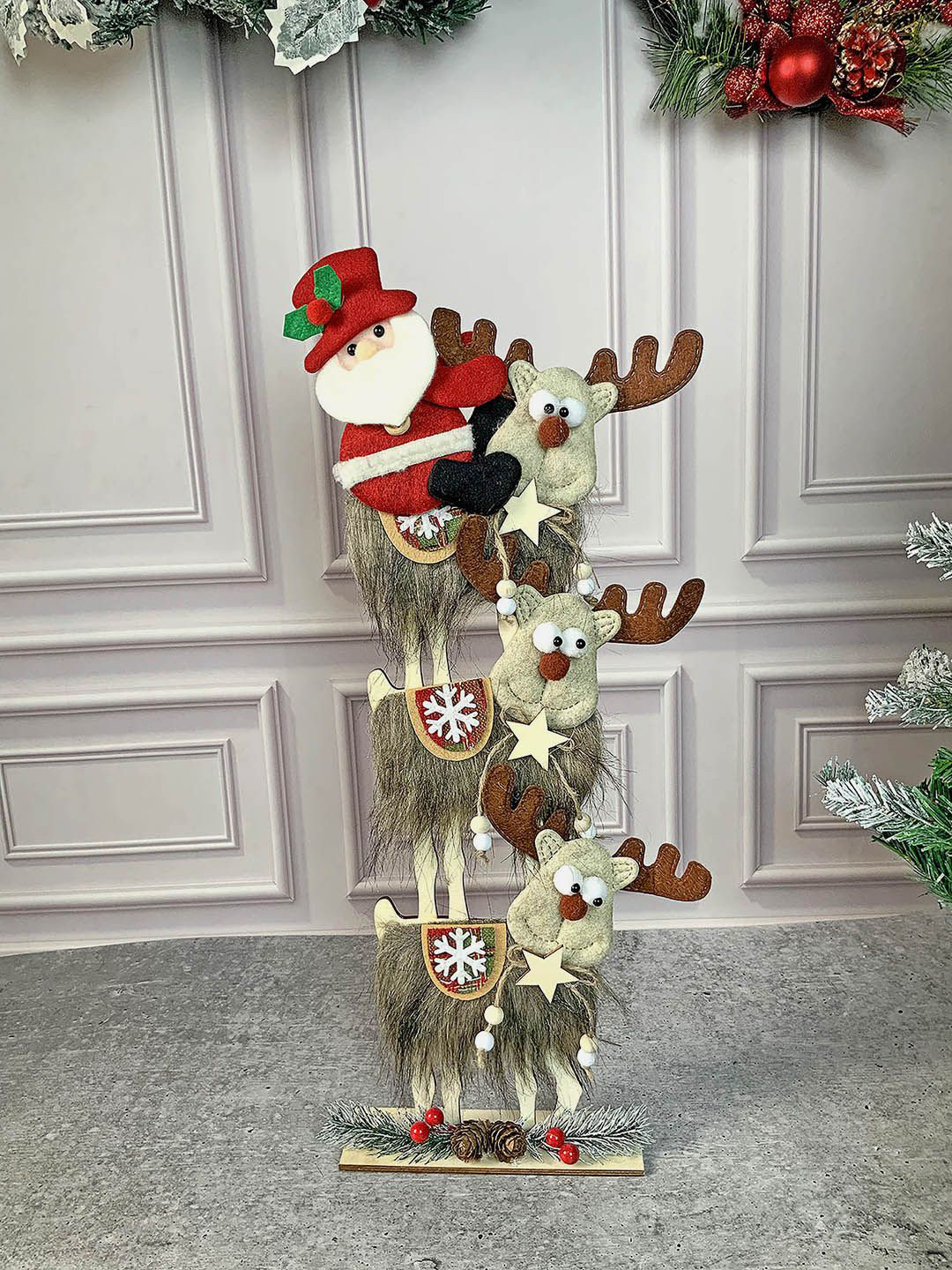 Little Surprise Box LLP Unisex Kids Brown Wooden chiristmas Decor