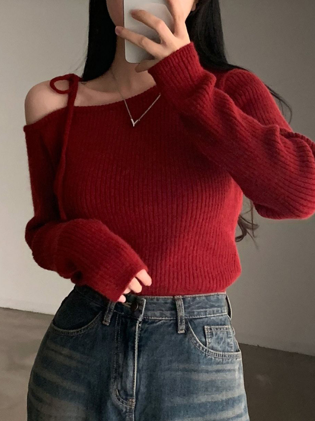 StyleCast Women One-Shoulder Pullover Sweater