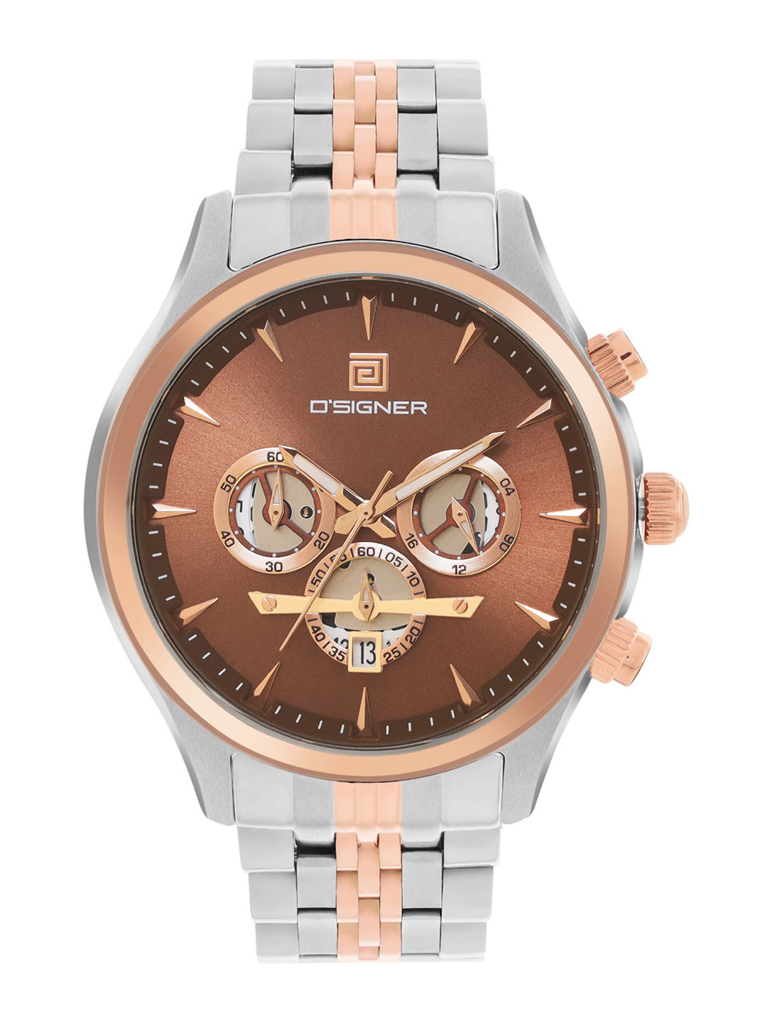 D'SIGNER  Men Round Dial Bracelet Style Straps Analogue Chronograph Watch 857RTM.9G