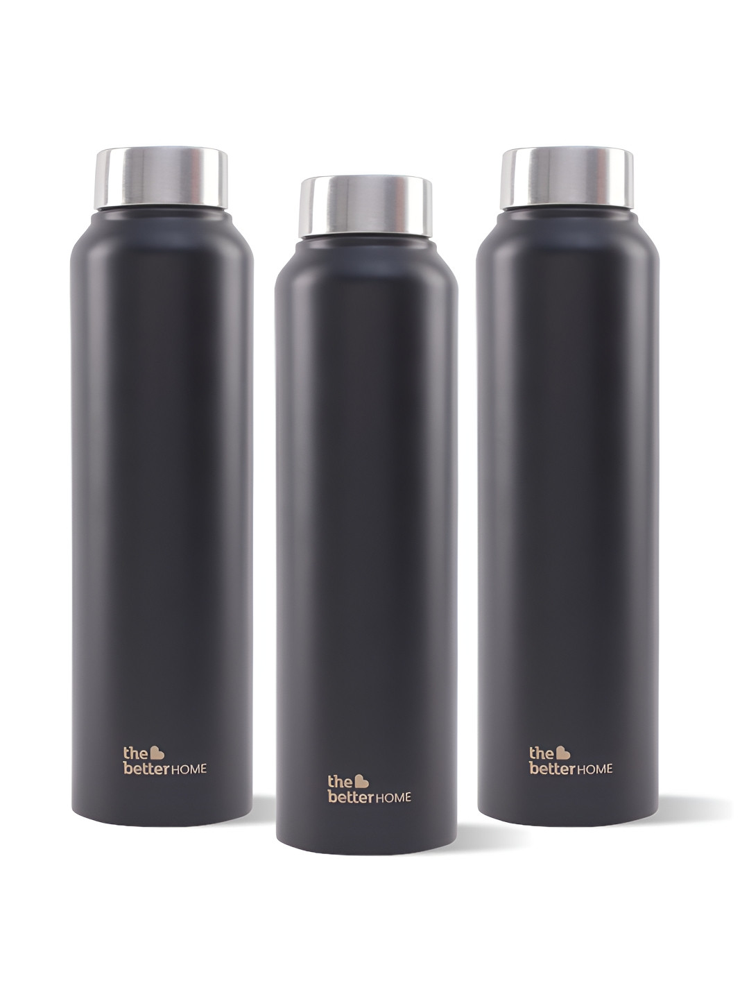The Better Home Brand Logo Stainless Steel Double Wall Vacuum 3 Pcs Water Bottle - 1L