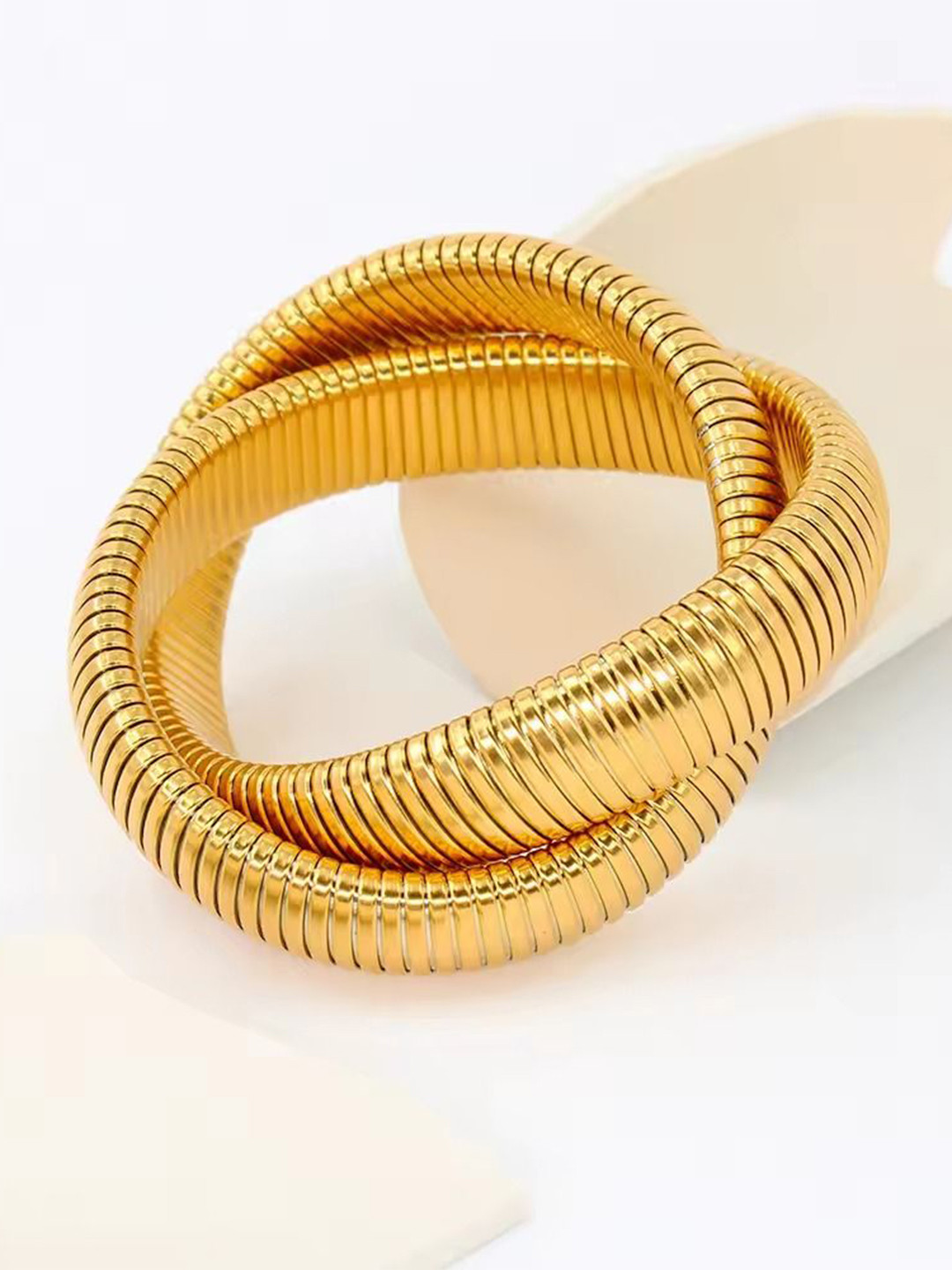 DIVASTRI Women Antique Gold-Plated Cuff Bracelet