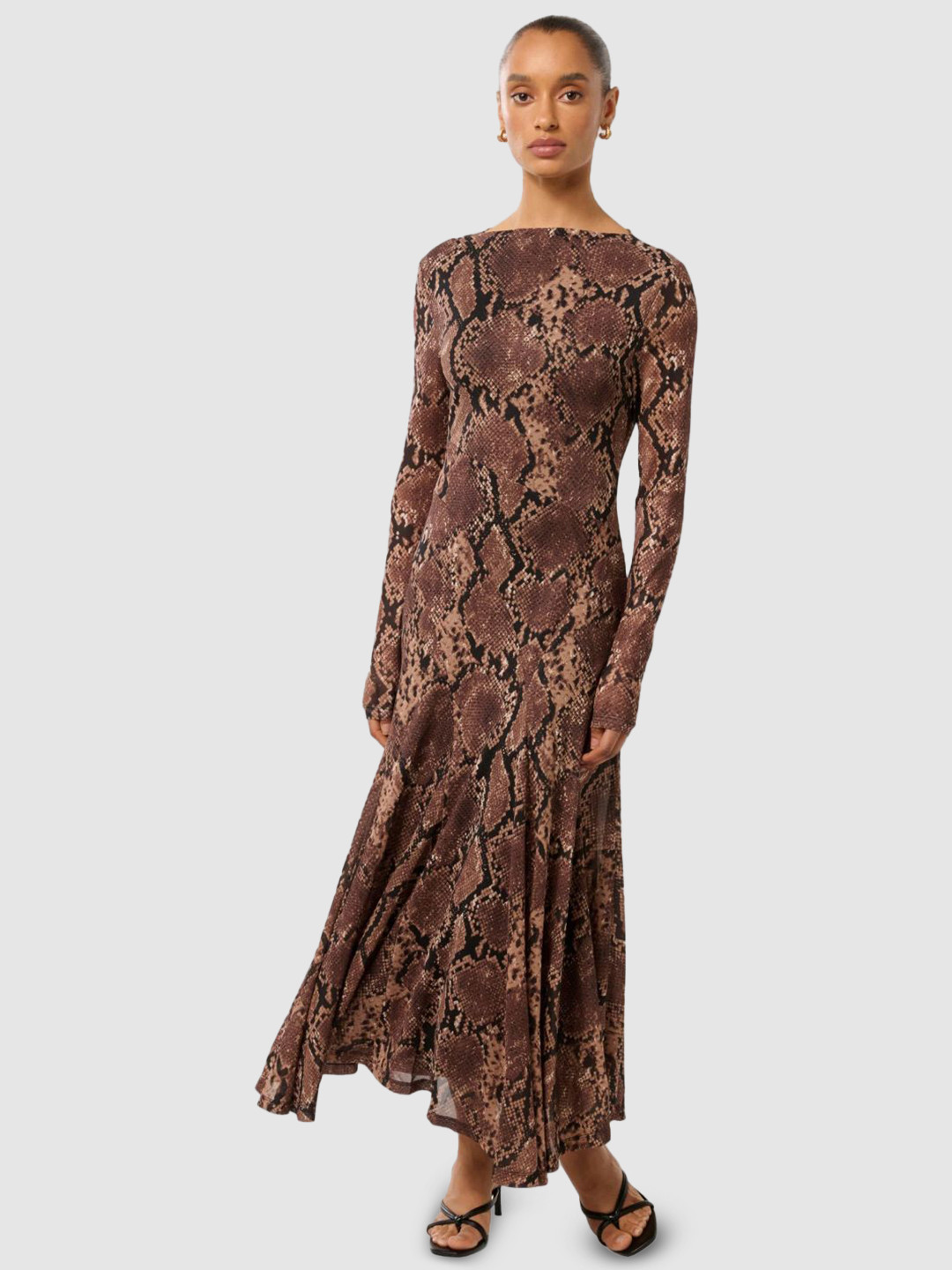 Forever New Animal Printed Fit & Flare Midi Dress