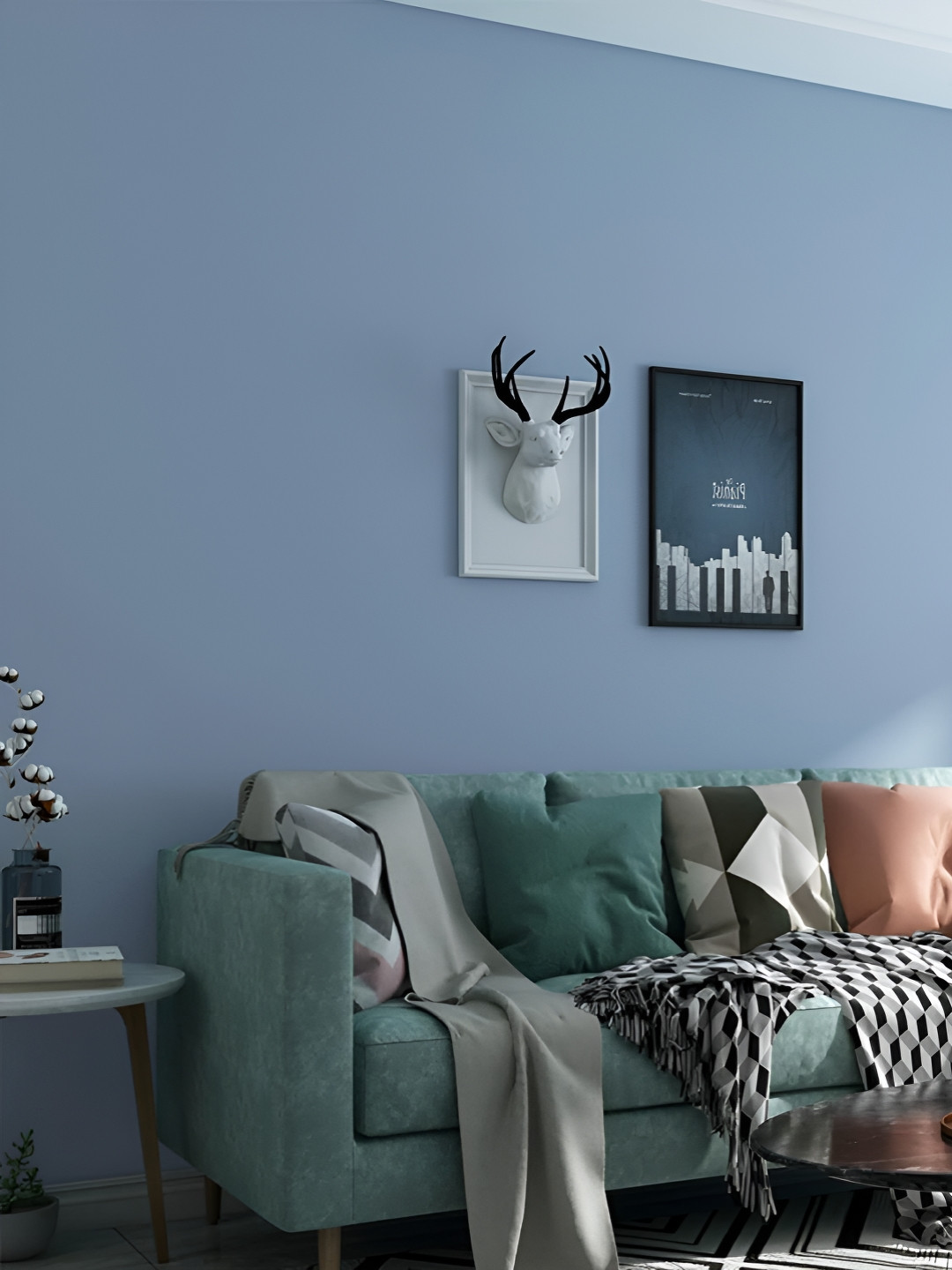 Asian royal Blue Self Adhesive Waterproof Wallpaper