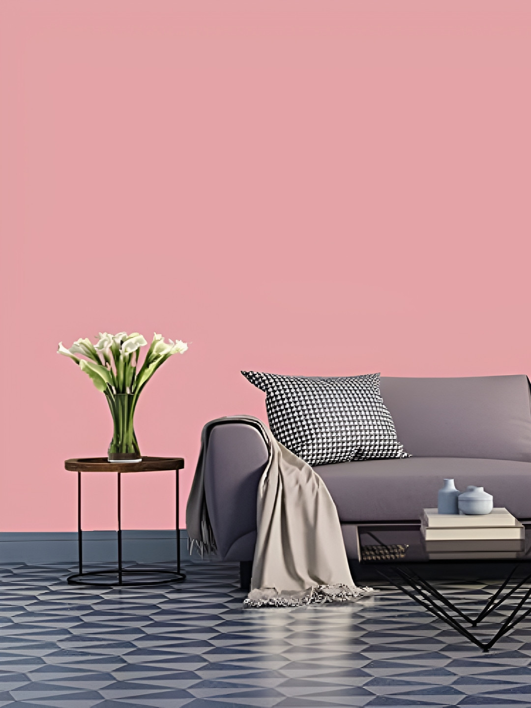 Asian royal Peach-Colored Self-Adhesive Waterproof Wallpaper