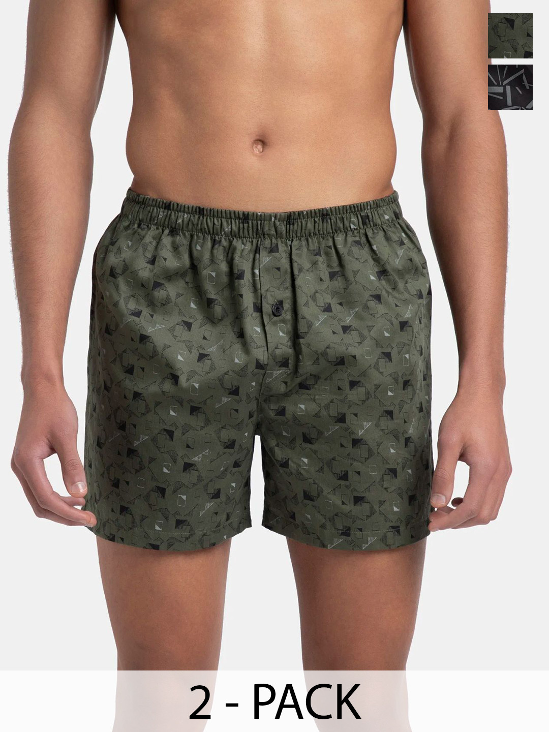 Jockey Pack of2 Super Combed Mercerized Cotton Inner Boxers With Ultrasoft Waistband-8222