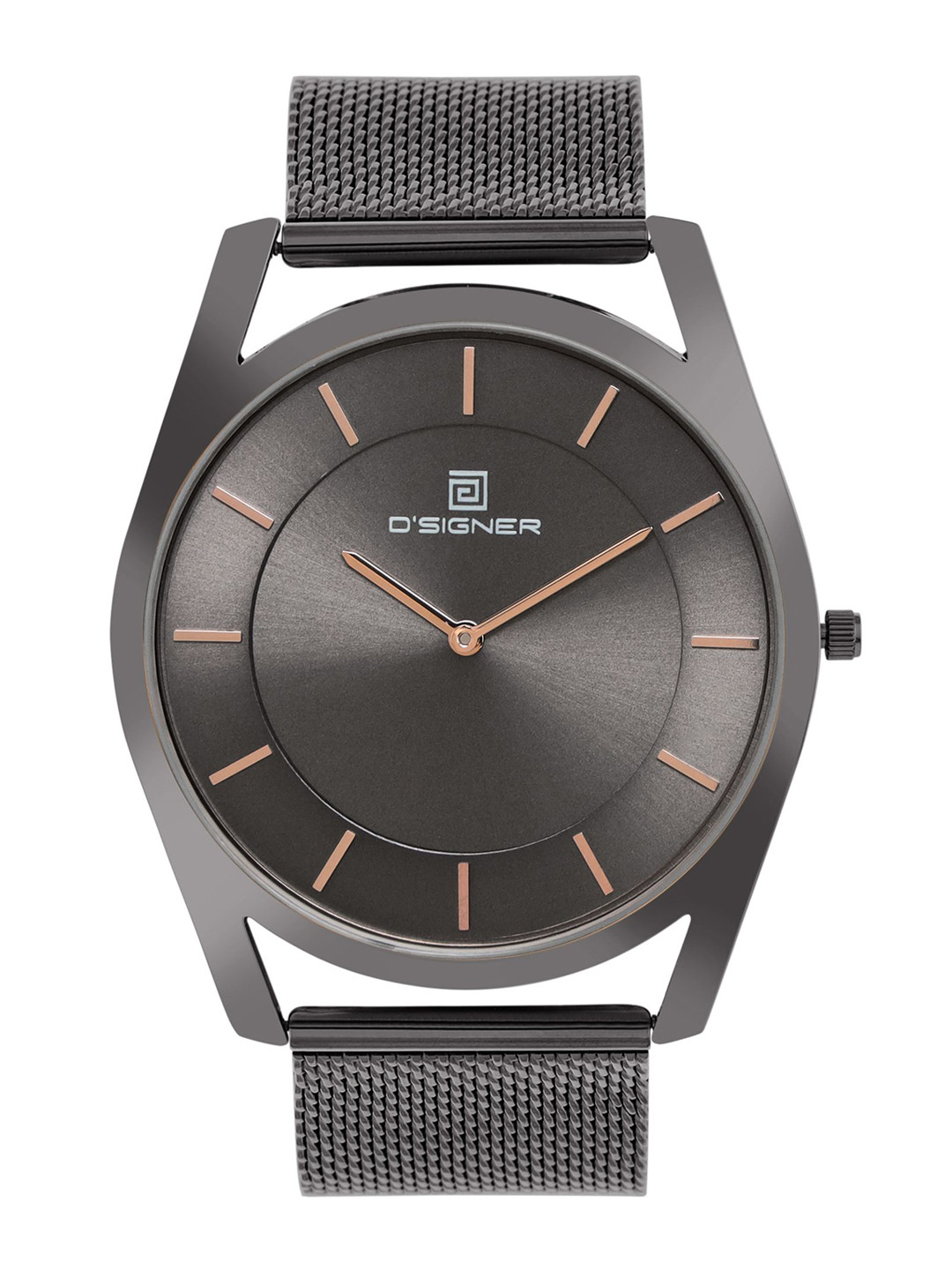 D'SIGNER  Men Round Embellished Dial Bracelet Style Straps Quartz Analogue Watch 753GNM.8G