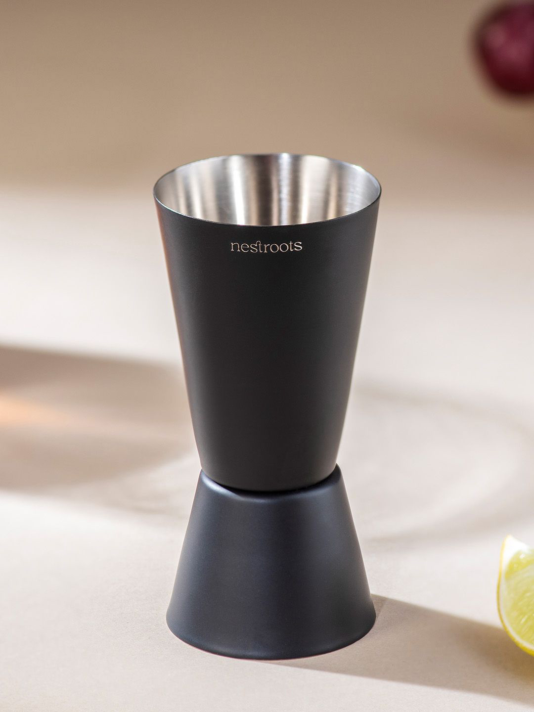nestroots Black Double Sided Mocktail Peg Measurer