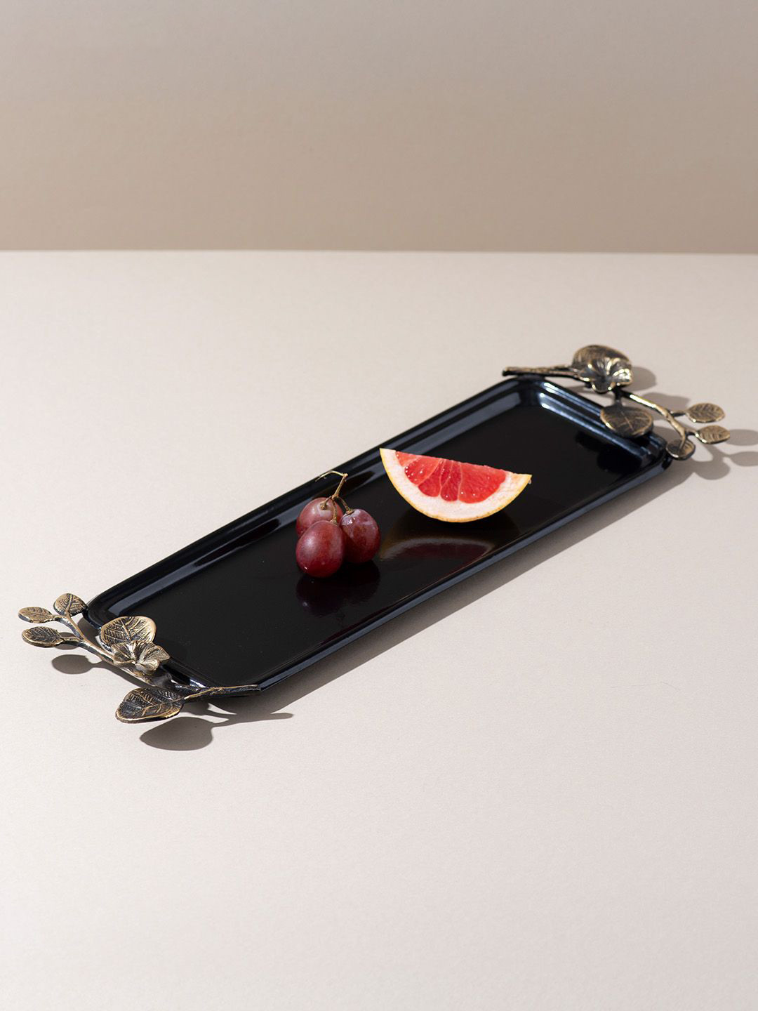 Nestroots Black Mocktail Metal Tray