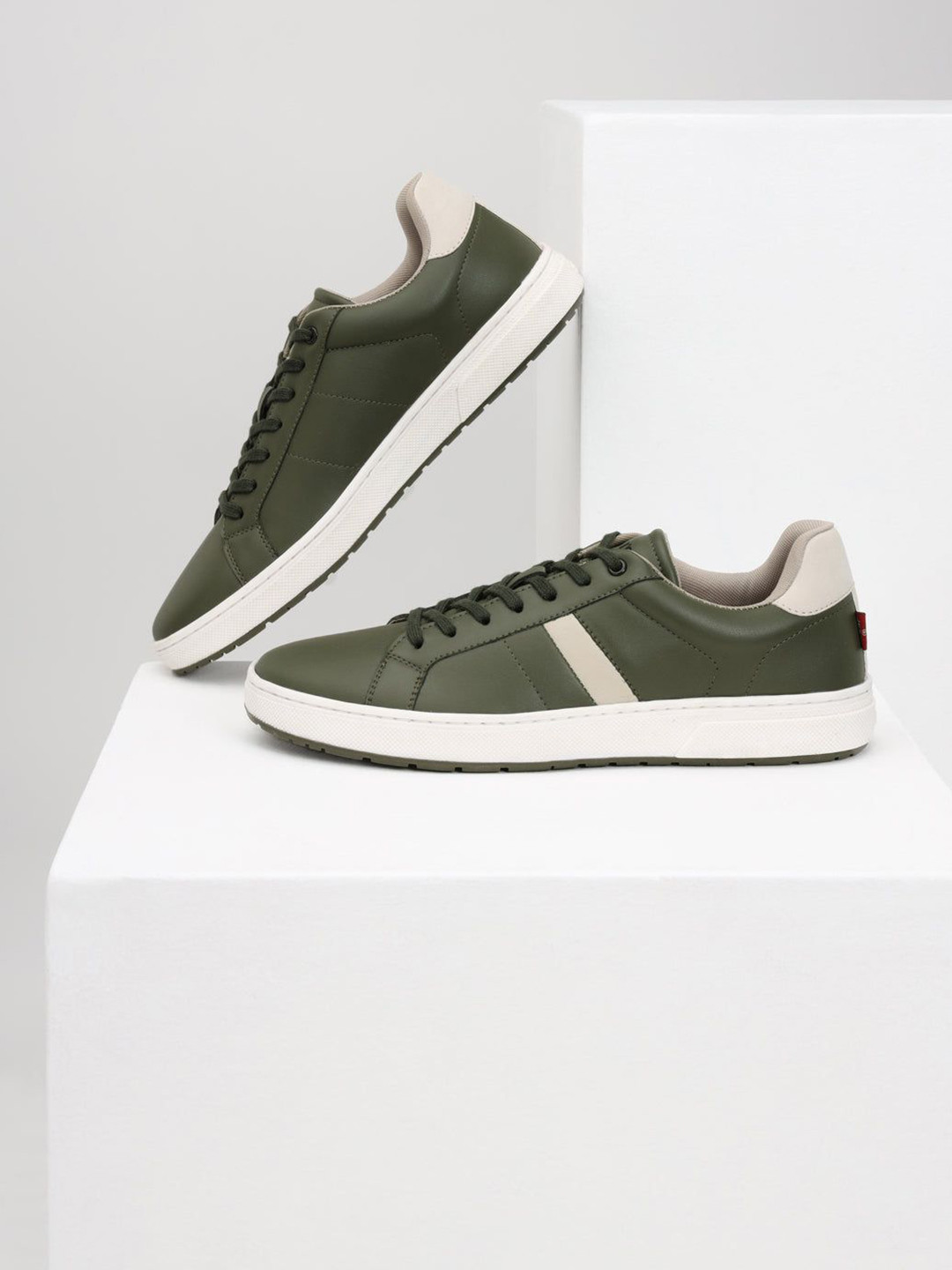 Levis Men's Olive Colorblock Sneakers