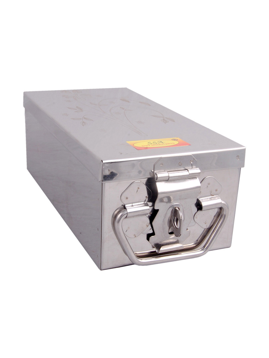 Shivshakti Arts Silver-Toned Stainless Steel Water Resistant Jewellery Box