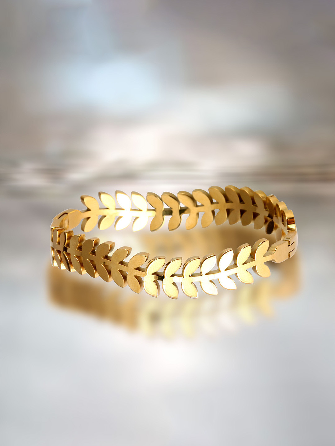 DIVASTRI Women Antique Gold-Plated Cuff Bracelet
