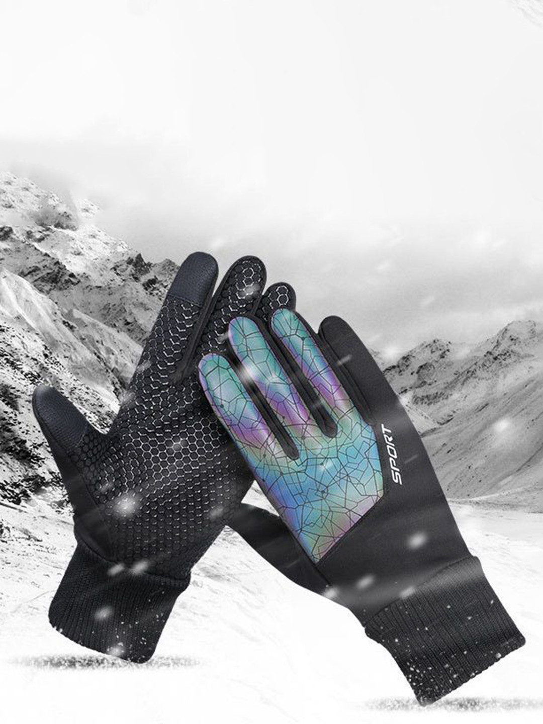 Alexvyan Women Reflecting Snow-Proof Winter Acrlic Touch Screen Soft & Warm Gloves