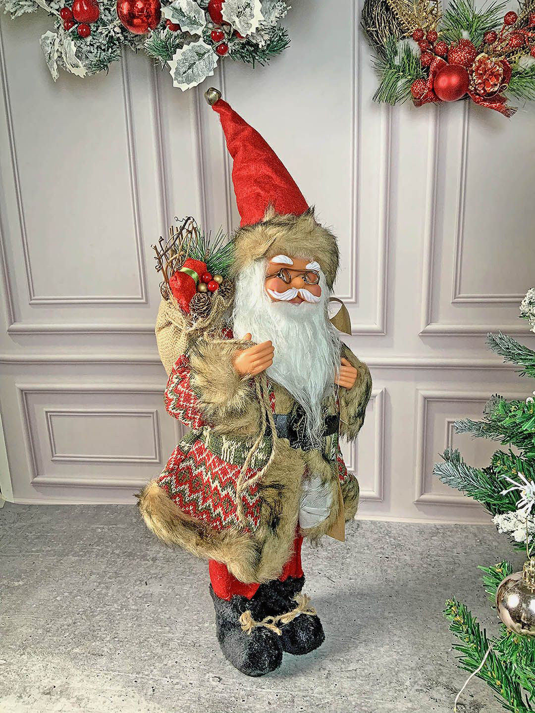 Little Surprise Box LLP Kids Red Santa Self Standing Christmas Decor