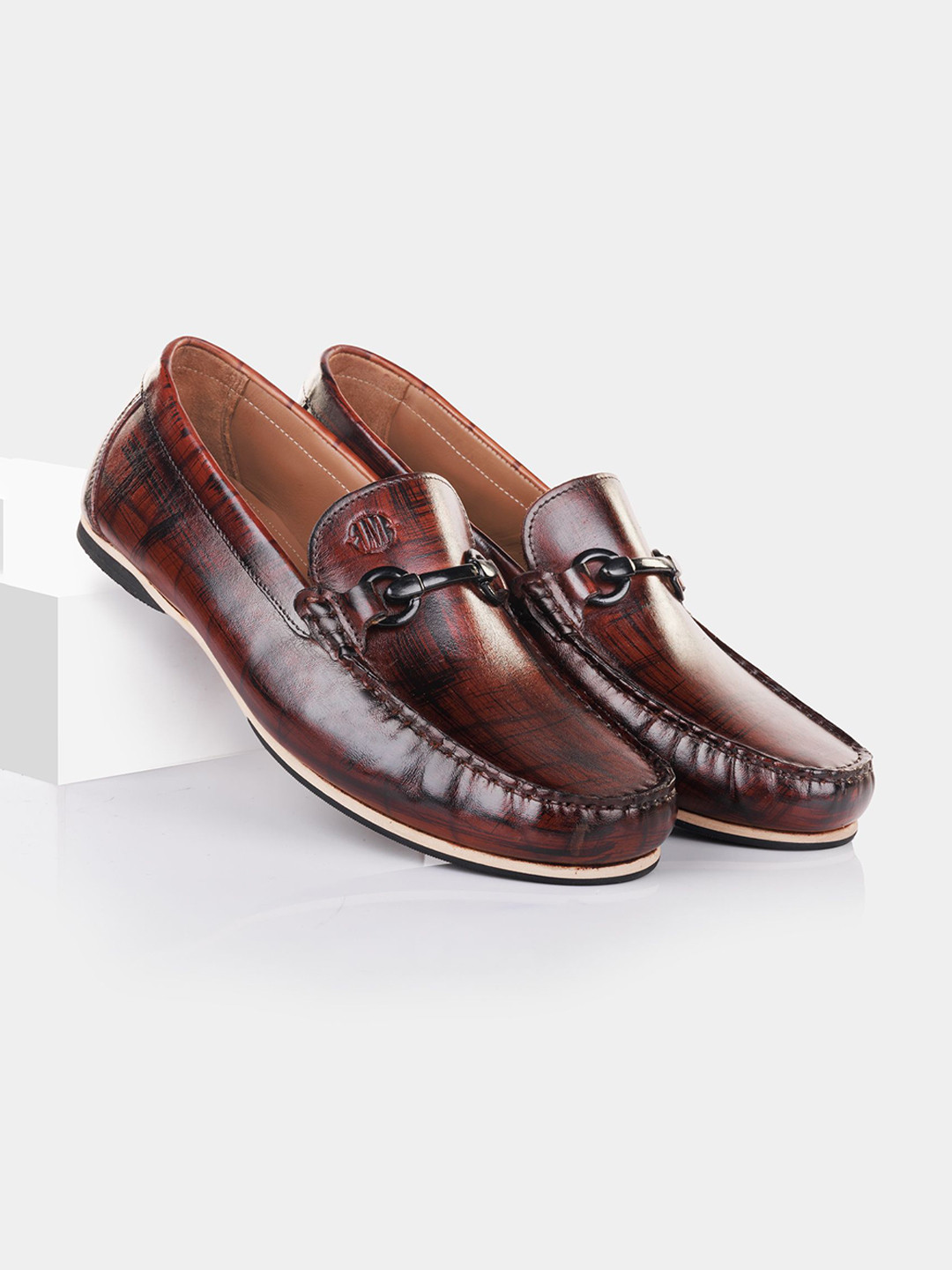 LA MARCA Men Leather Loafers