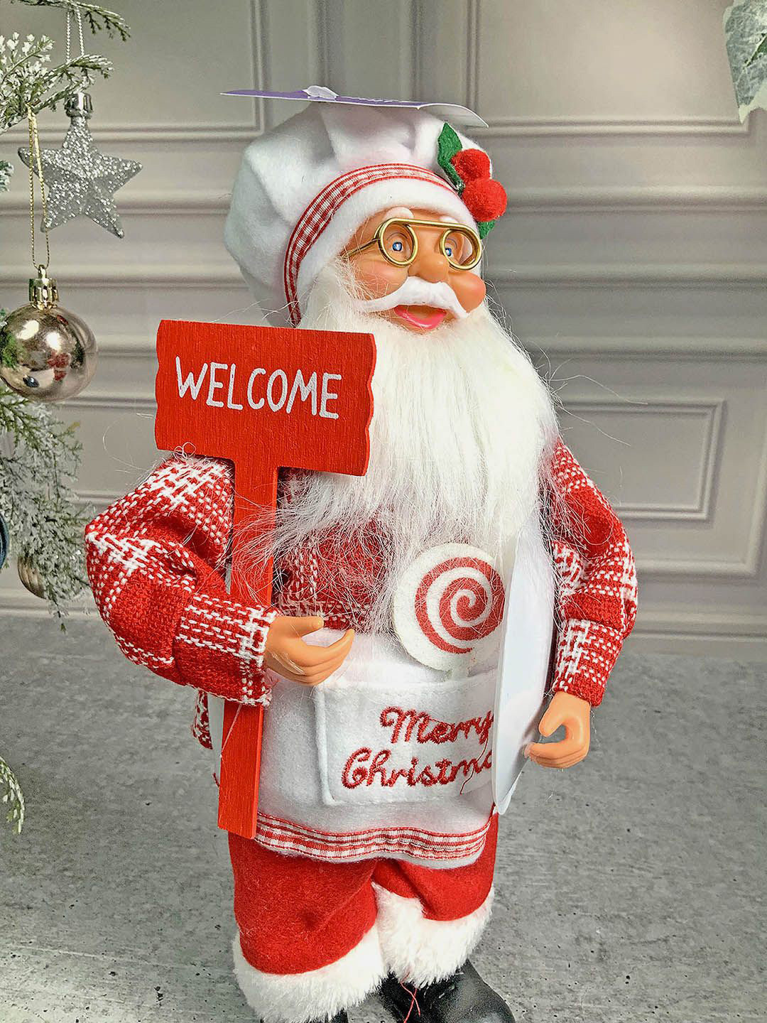 Little Surprise Box LLP Red & White Big Masterchef Santa Claus Christmas Table Decor