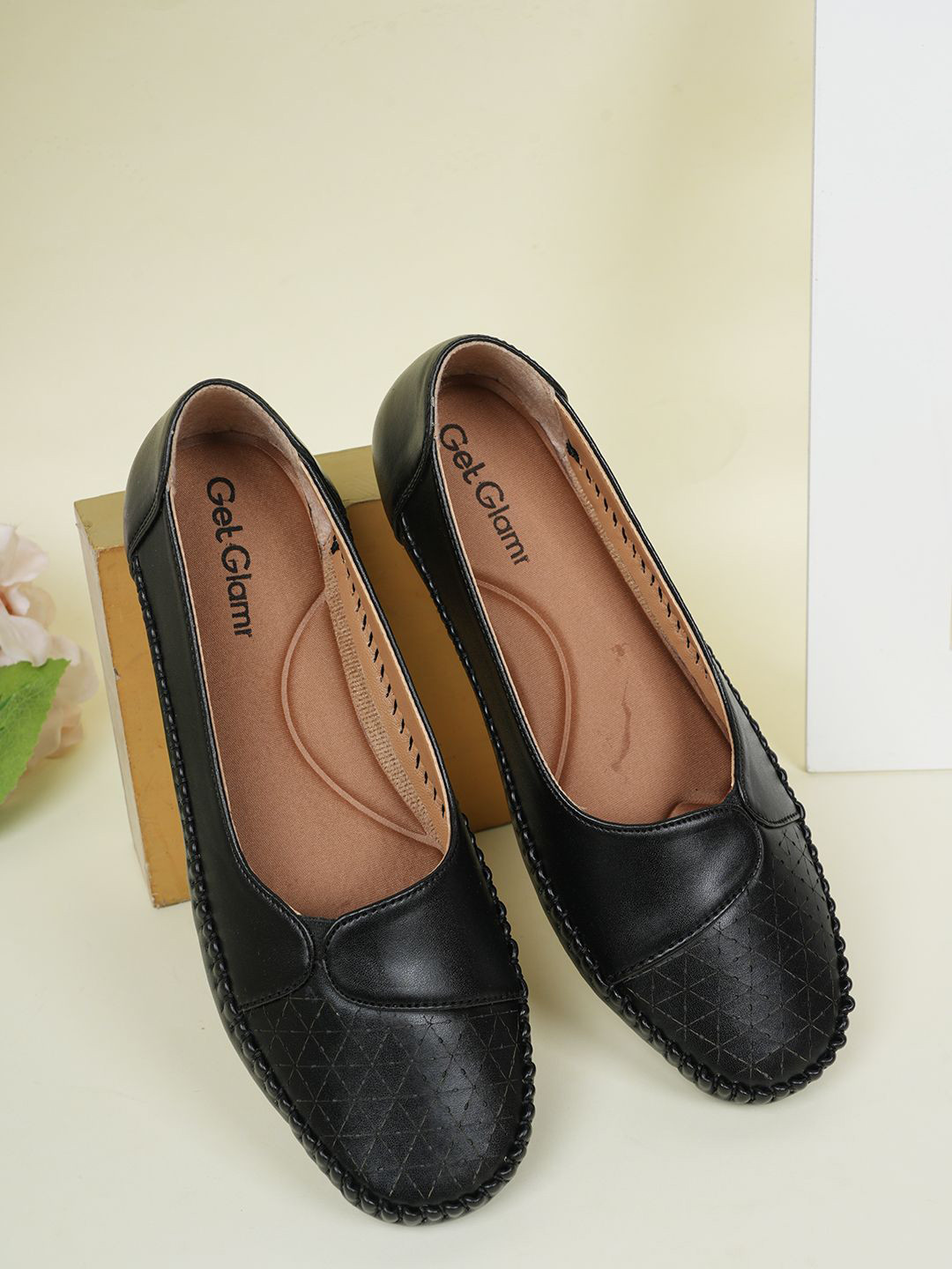 Get Glamr Women Ballerinas with Laser Cuts Flats