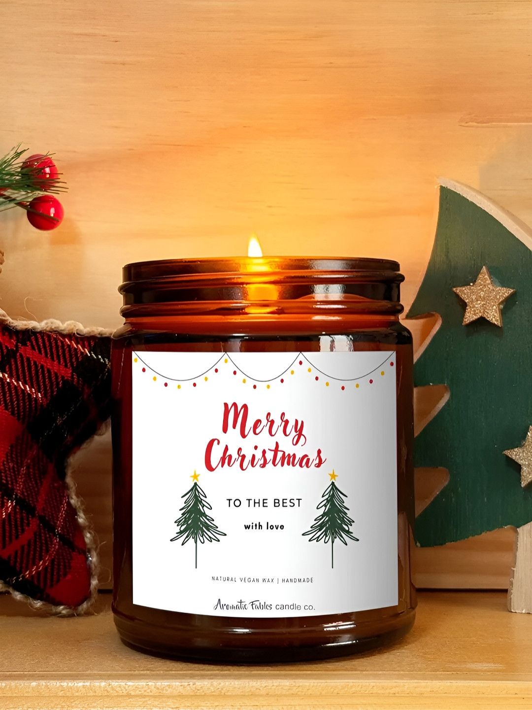 Aromatic Fables To Celebrate the Season Christmas Festive Fruity Solid Round Jar Candles