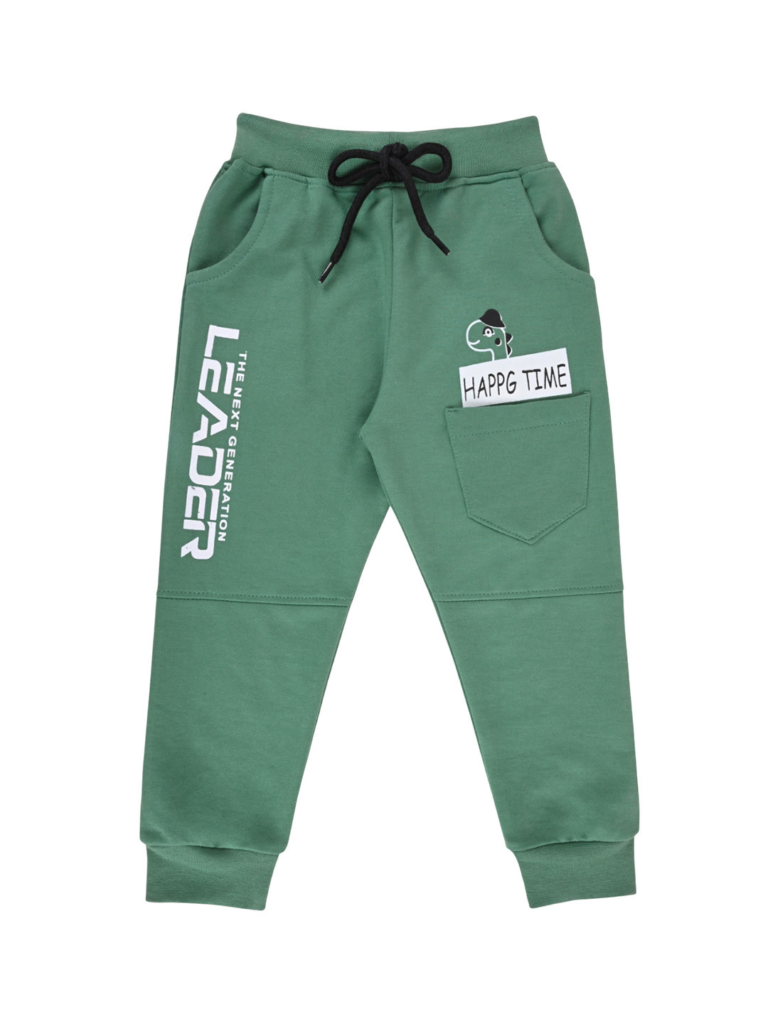 Wish Karo Boys Cotton Typography Printed Slim Fit Mid-Rise Jogger